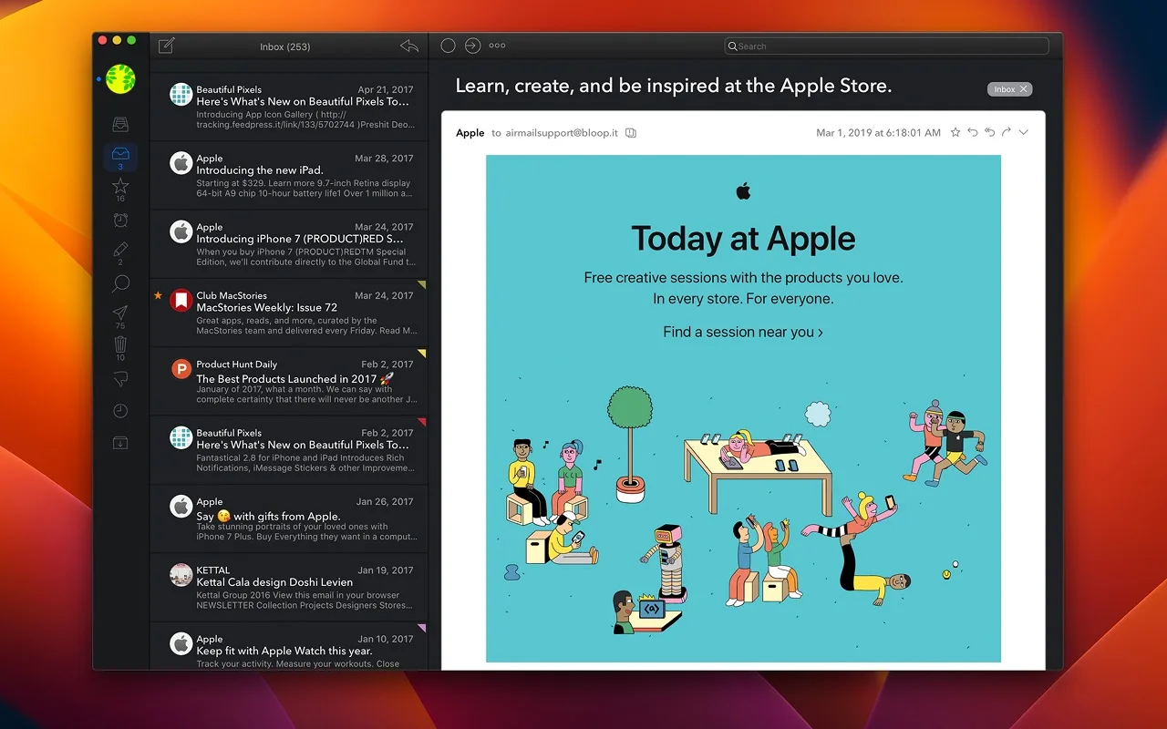 Airmail: Customizable email client with smart and unified inboxes, snooze, send later and custom actions (4 of 7)