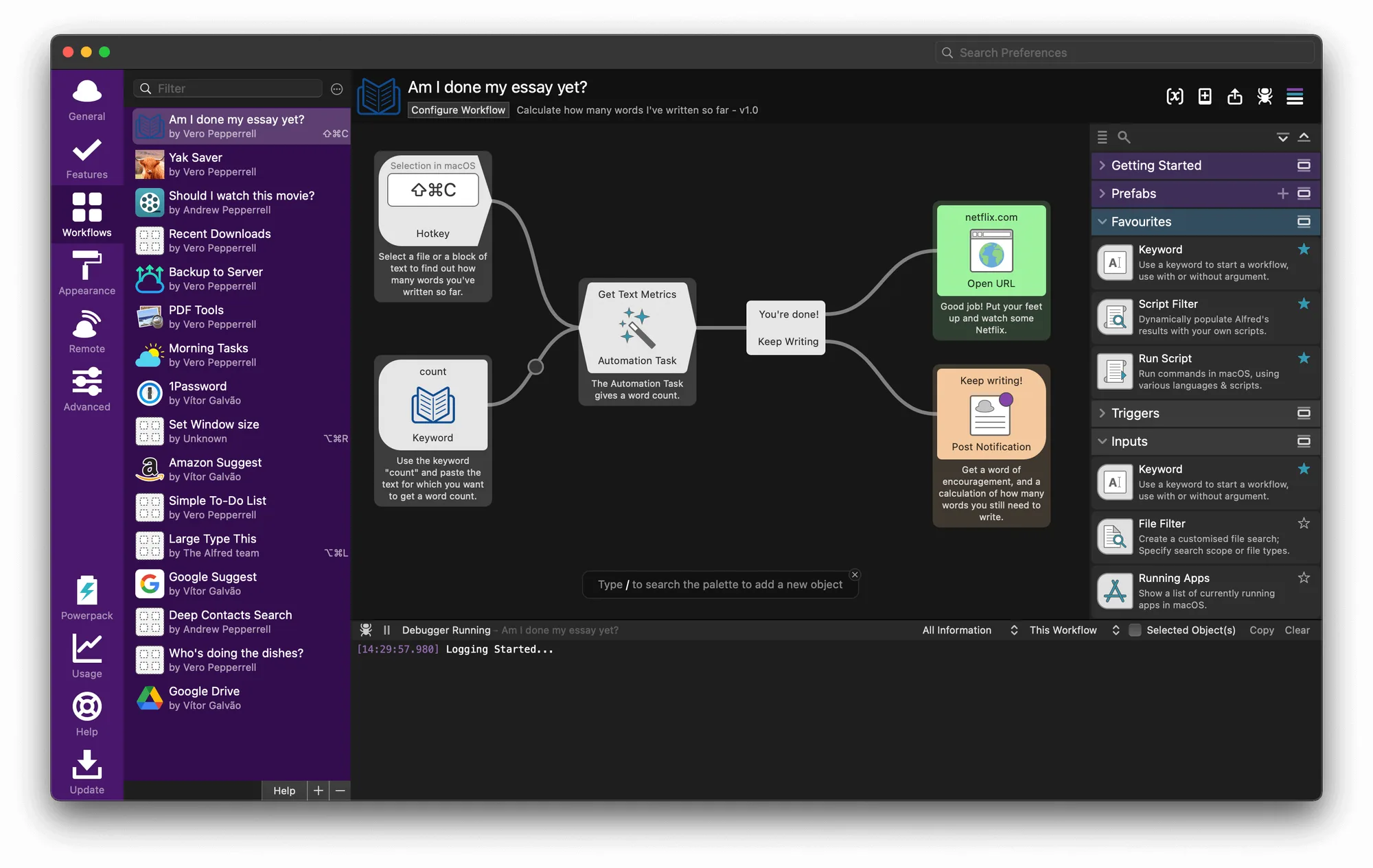 Alfred: Keyboard launcher for apps, files, web searches, clipboard history and custom workflows (4 of 7)
