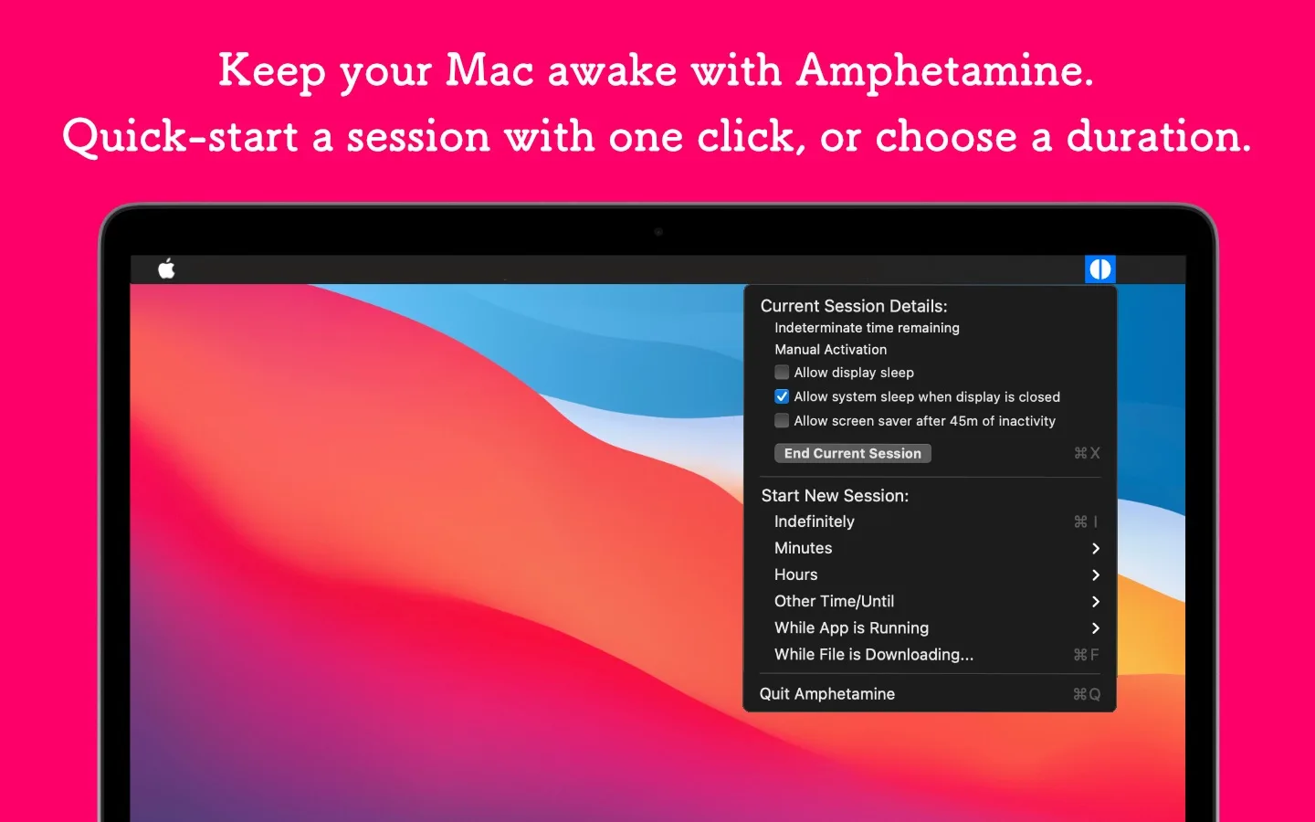 Amphetamine: Menu bar keep-awake utility with timed sessions and automatic triggers