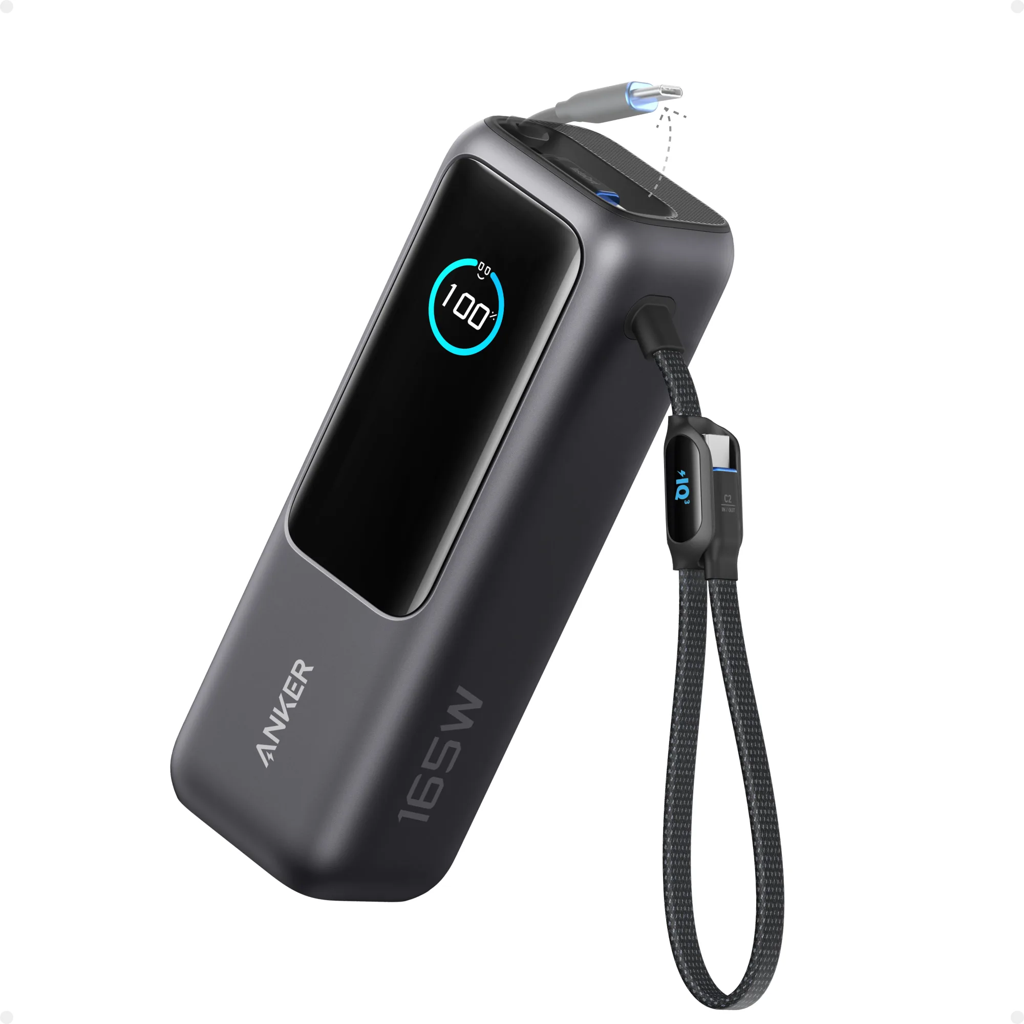 Anker Prime Power Bank (26K 300W): 26,250mAh power bank with 300W total output, 140W USB-C charging, and a smart display (2 of 4)