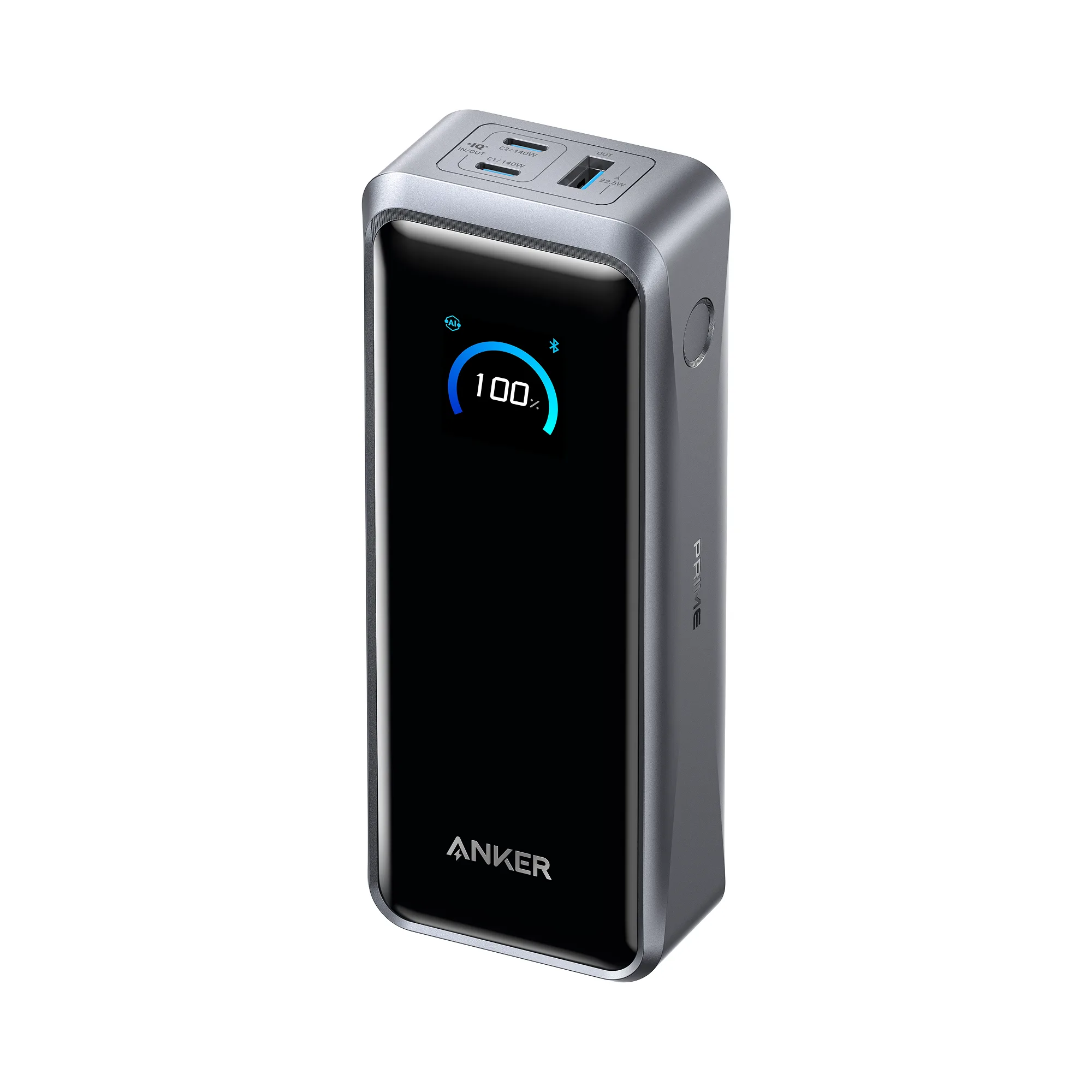 Anker Prime Power Bank (26K 300W): 26,250mAh power bank with 300W total output, 140W USB-C charging, and a smart display