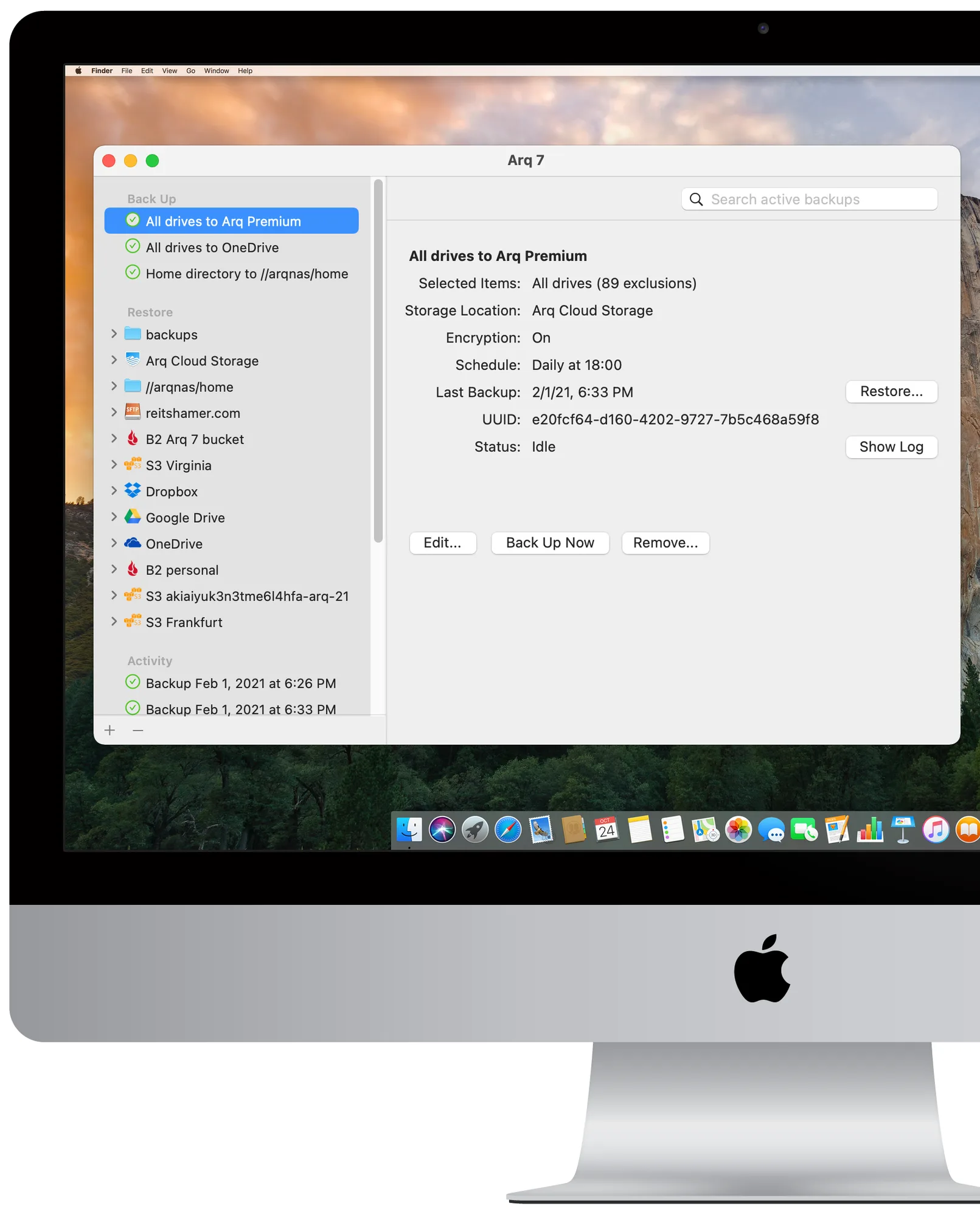 Arq: Encrypted, versioned backup to your own cloud storage, NAS or external drive (2 of 3)