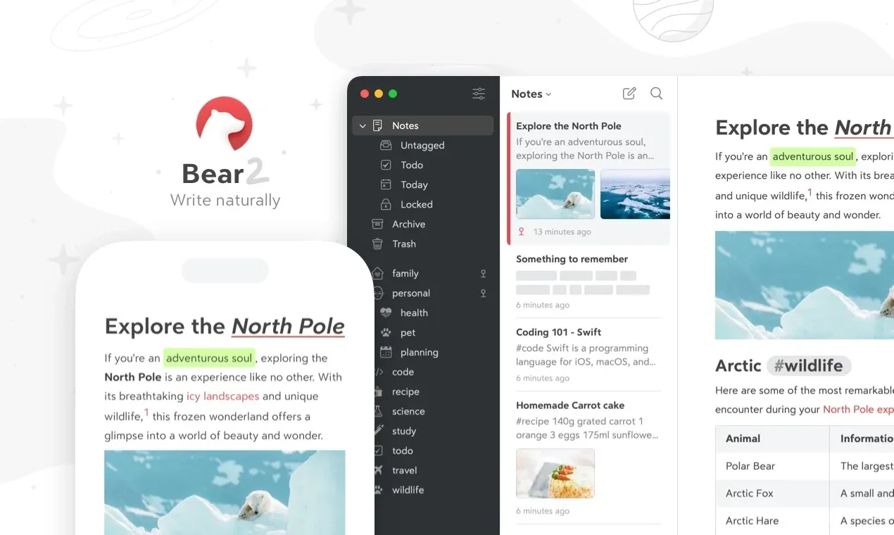 Bear: Markdown notes app with tags, linked notes and to-dos, synced across Mac, iPhone and iPad (6 of 8)