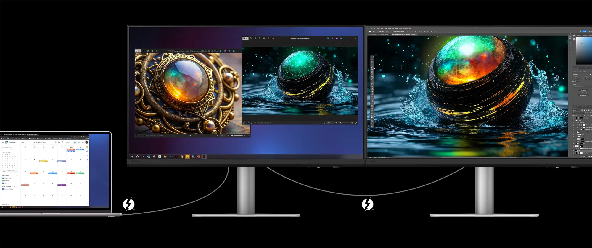 BenQ PD2730S 5K Designer Monitor: 27-inch 5K, 218 PPI designer monitor with Thunderbolt 4, 90W charging, and Mac color matching (6 of 7)
