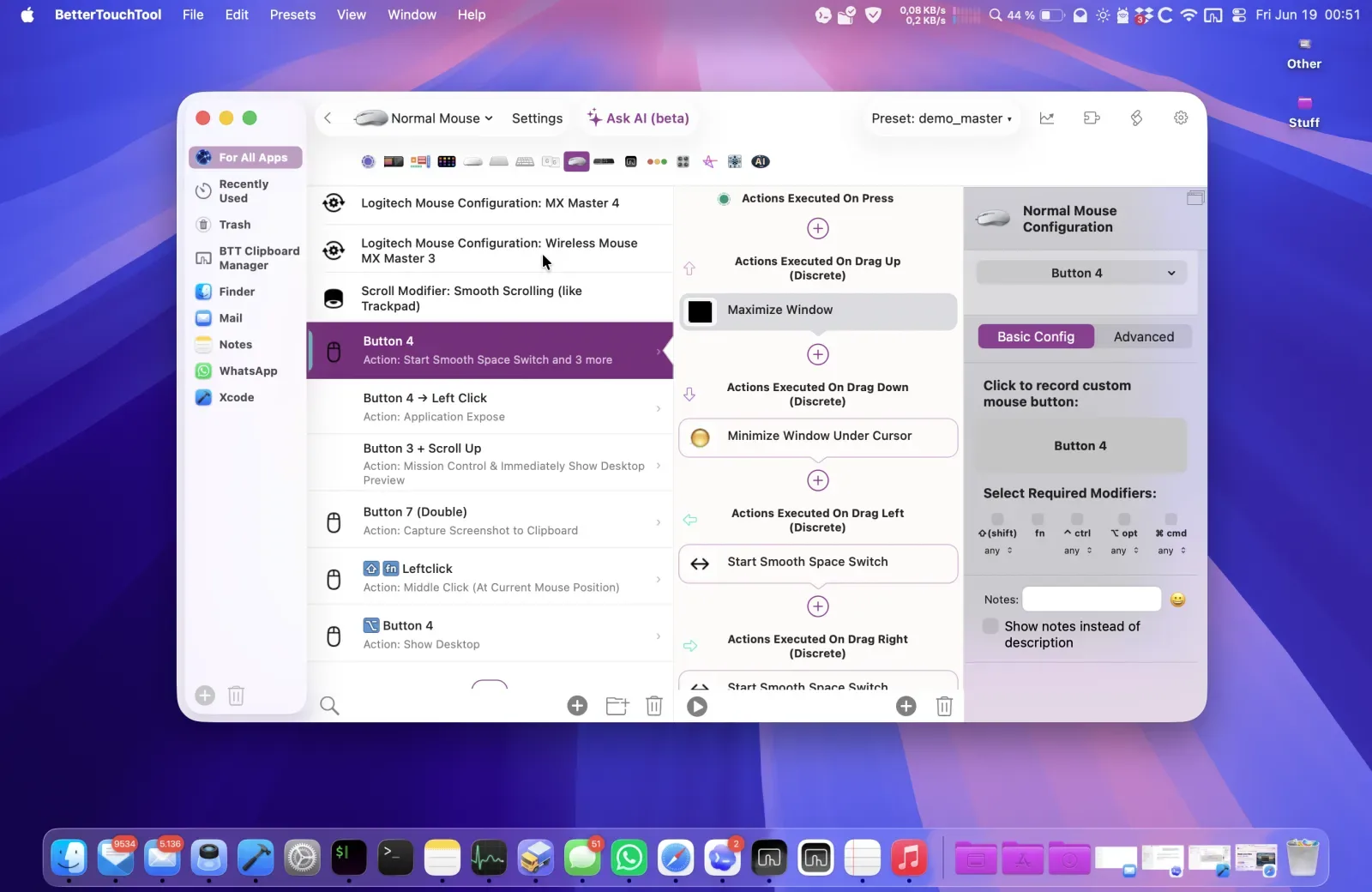 BetterTouchTool: Customize trackpad gestures, mouse buttons, shortcuts, the menu bar and Stream Deck, then chain actions (4 of 7)