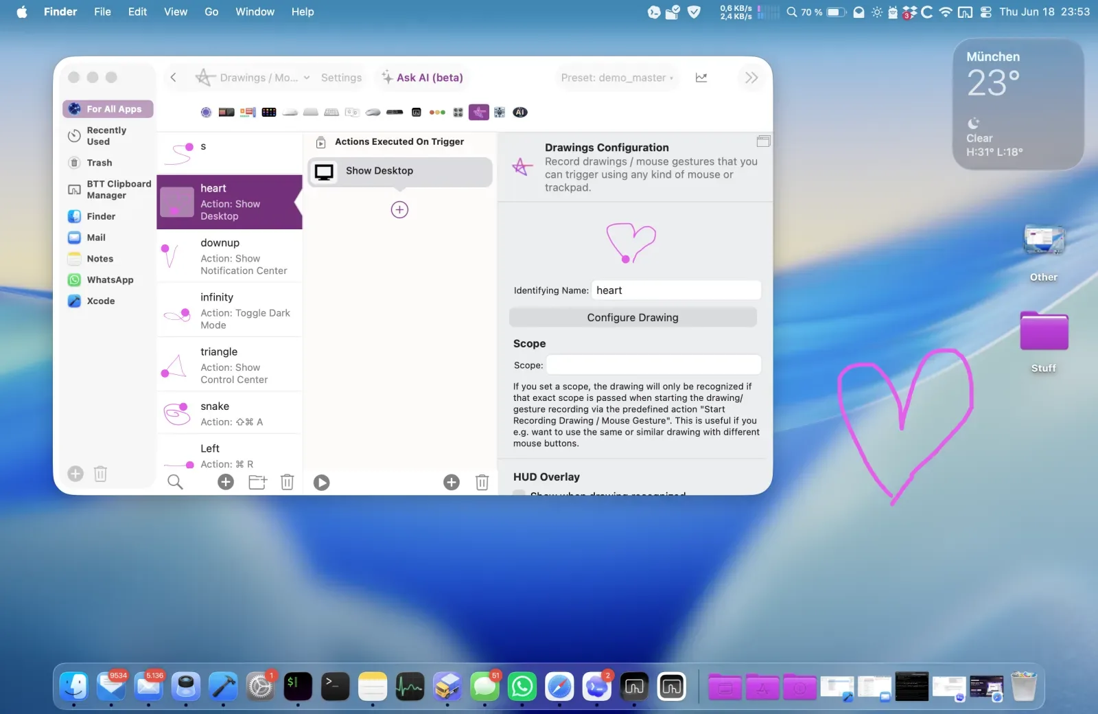 BetterTouchTool: Customize trackpad gestures, mouse buttons, shortcuts, the menu bar and Stream Deck, then chain actions (3 of 7)