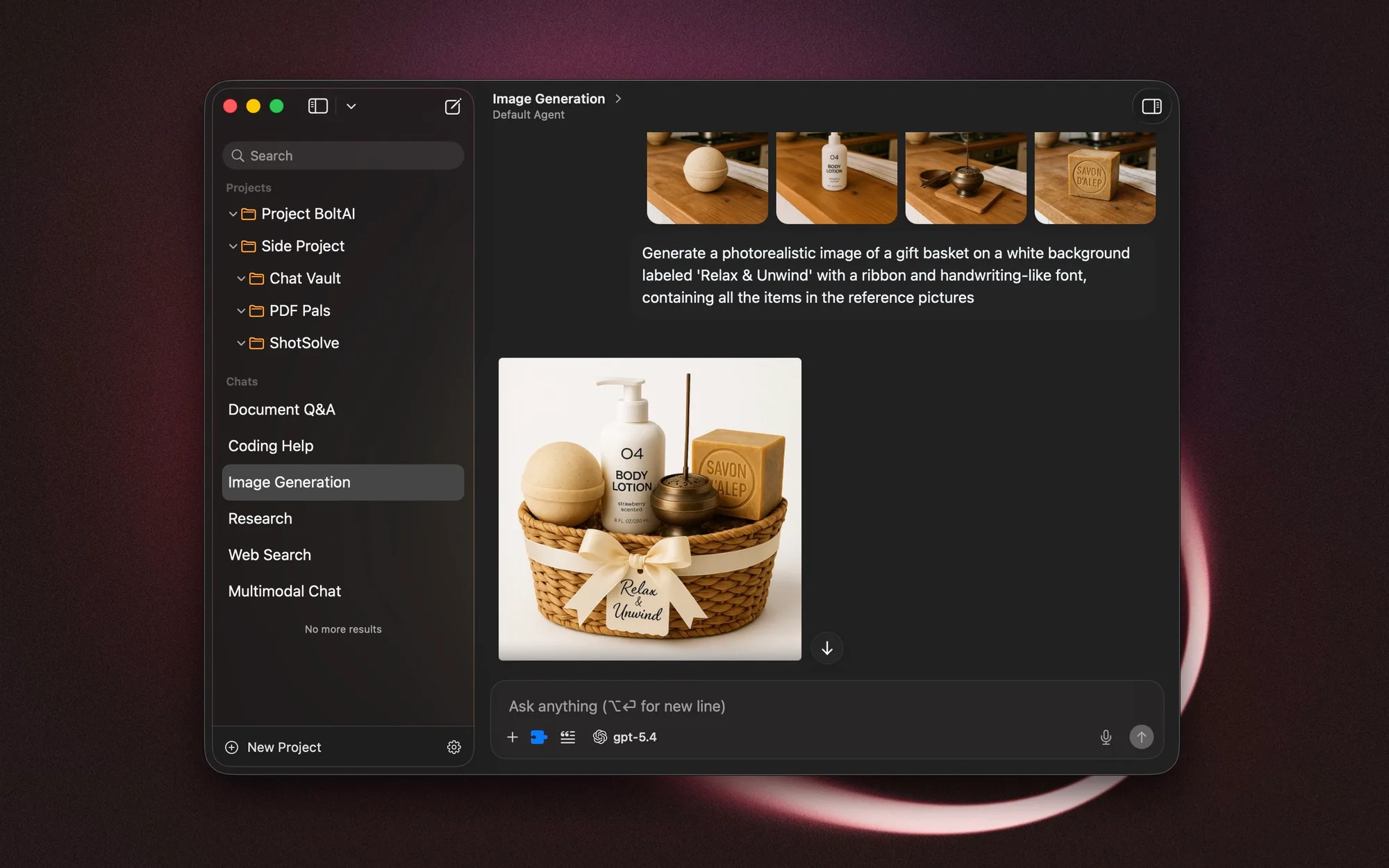 BoltAI: Native Mac AI chat workspace for 300+ cloud and local models, with agents and MCP tools (2 of 7)