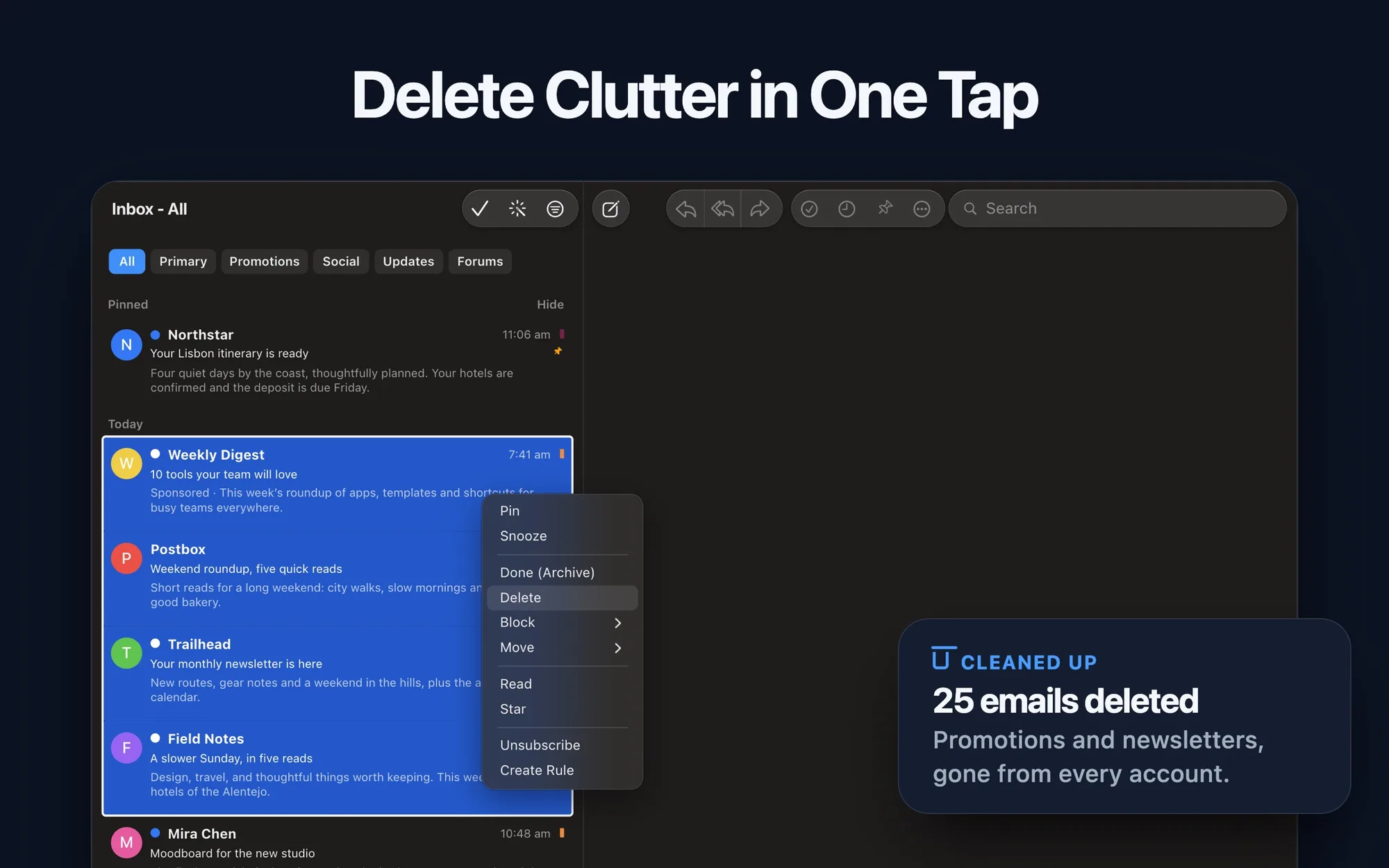 Canary Mail: Email client for multiple accounts with an AI writing assistant, read receipts and PGP encryption (7 of 8)