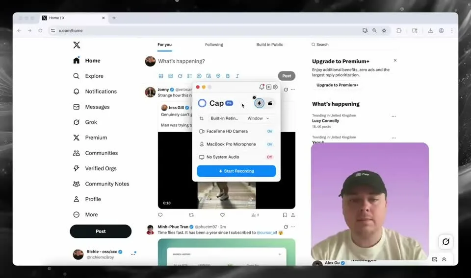 Cap: Open-source screen recorder that copies a share link when you stop, plus a studio editor (3 of 3)