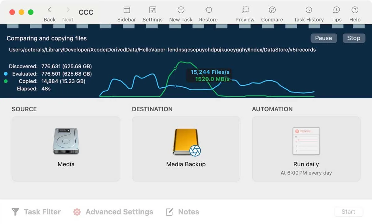 Carbon Copy Cloner: Backup and cloning app with scheduled tasks, snapshots, verification and backups of cloud-only files (3 of 4)