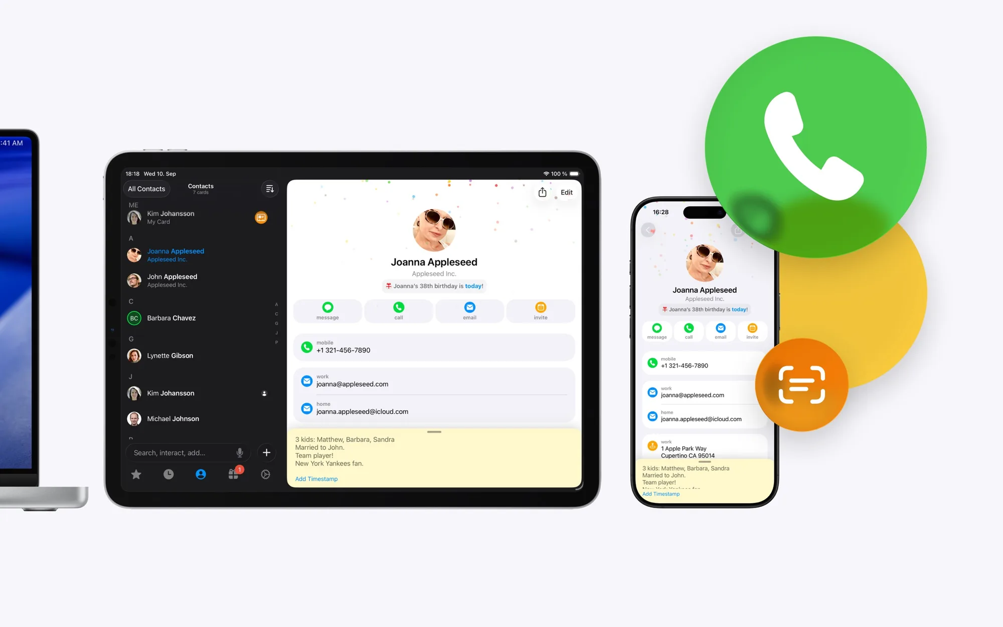 Cardhop: Contacts manager you control by typing simple sentences, right from the menu bar (2 of 7)