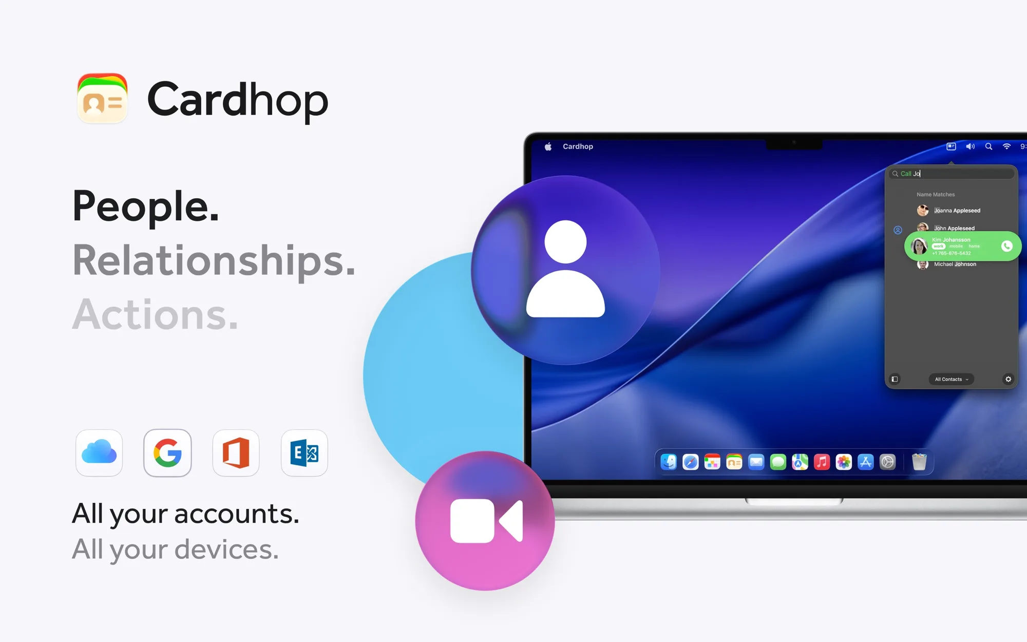 Cardhop: Contacts manager you control by typing simple sentences, right from the menu bar