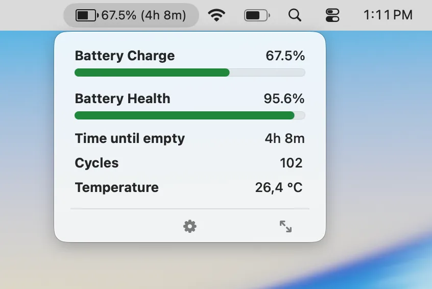 coconutBattery: Battery health readings for your Mac, iPhone and iPad, with saved history and menu bar details (6 of 6)