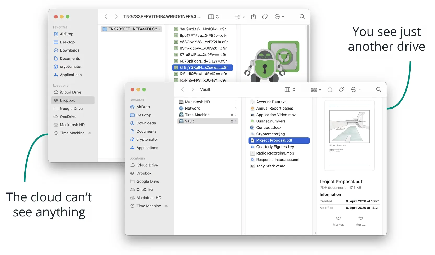 Cryptomator: Free, open-source encryption for files in cloud storage, using password-protected vaults