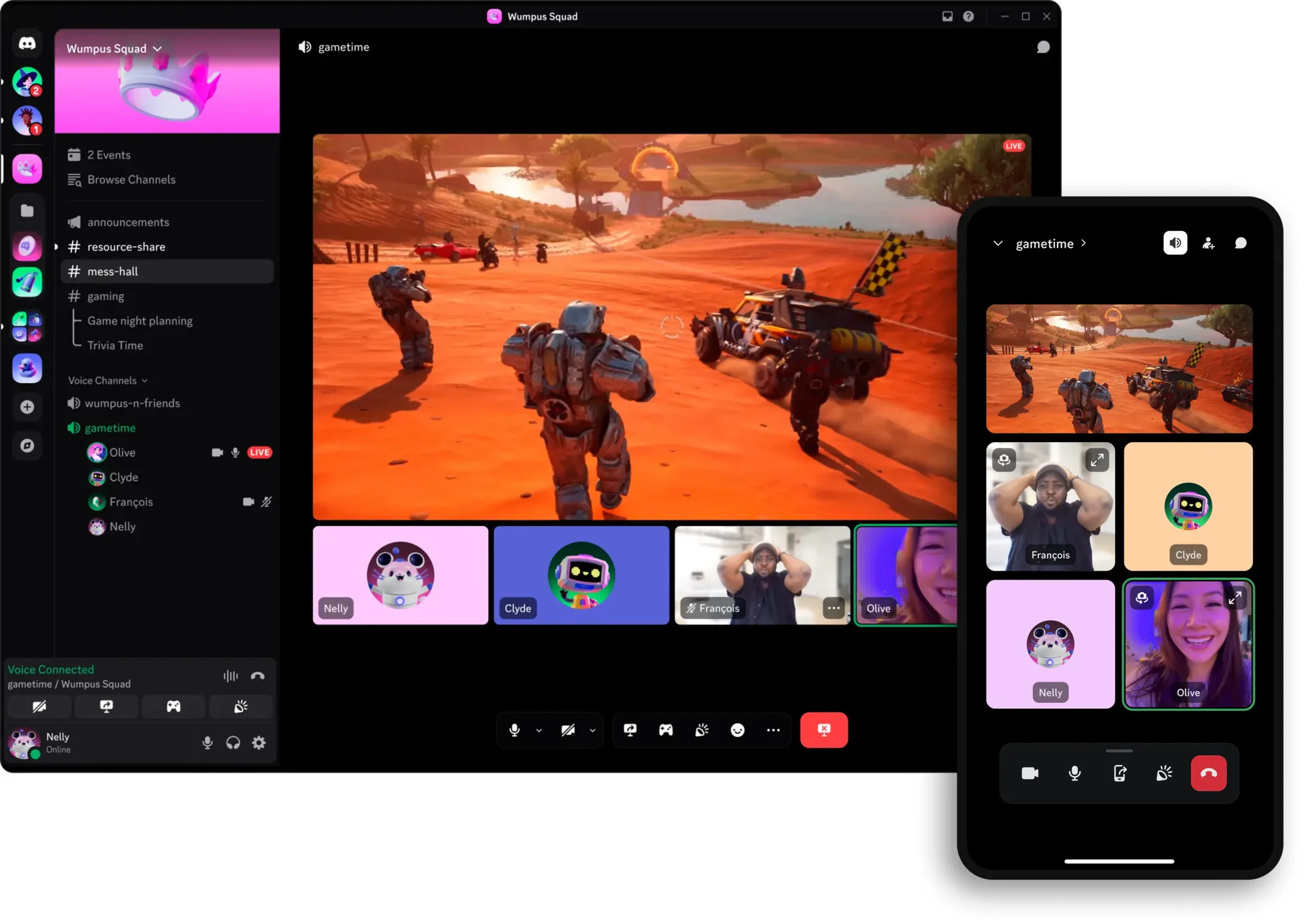 Discord: Voice, video and text chat for communities and friends, with game streaming