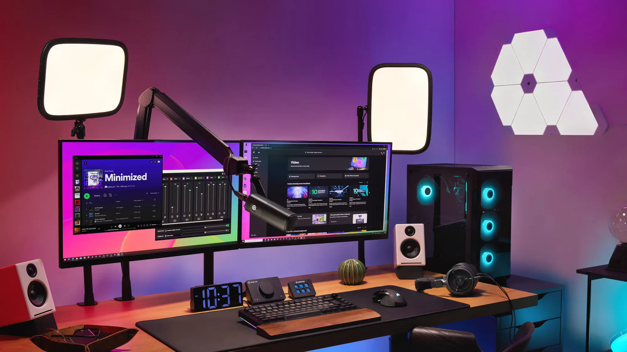 Elgato Key Light: Wi-Fi LED panel with 2,800 lumens and app control on a desk clamp, for video calls and streaming (6 of 6)