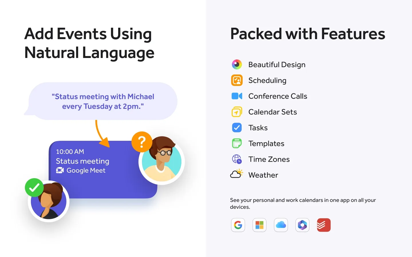 Fantastical: Calendar and tasks app that turns typed sentences into events, with scheduling links and meeting polls (4 of 8)