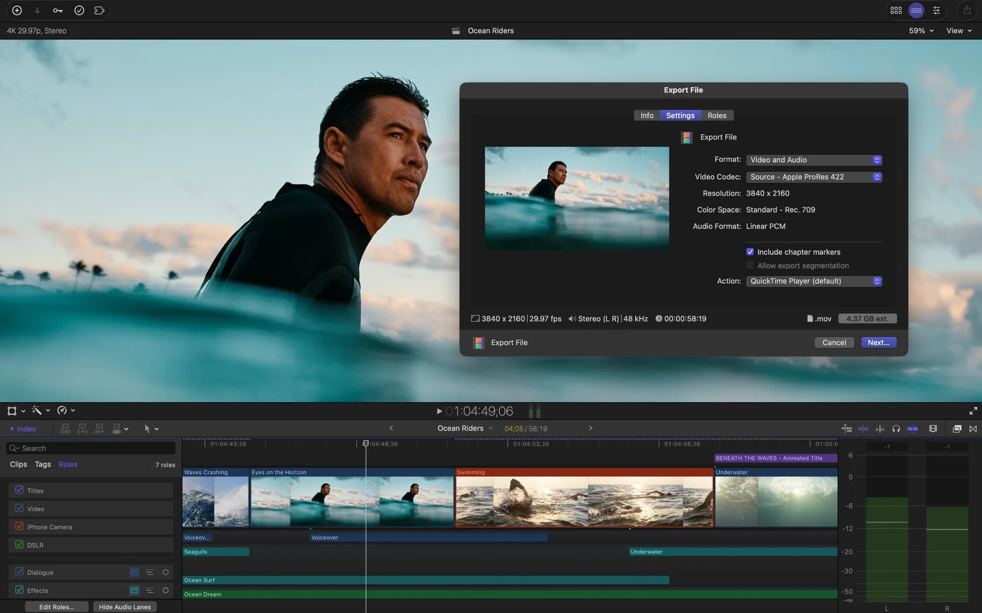 Final Cut Pro: Apple's pro video editor with the Magnetic Timeline, AI captions and masking, and color grading (7 of 8)