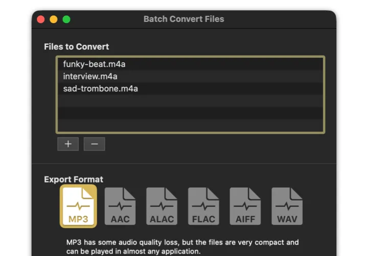 Fission: Lossless audio editor for trimming, joining, splitting and converting files (3 of 4)