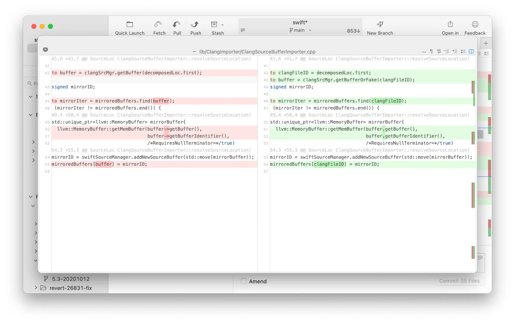Fork: Git client for Mac with visual interactive rebase, a merge conflict resolver, image diffs and blame (6 of 7)