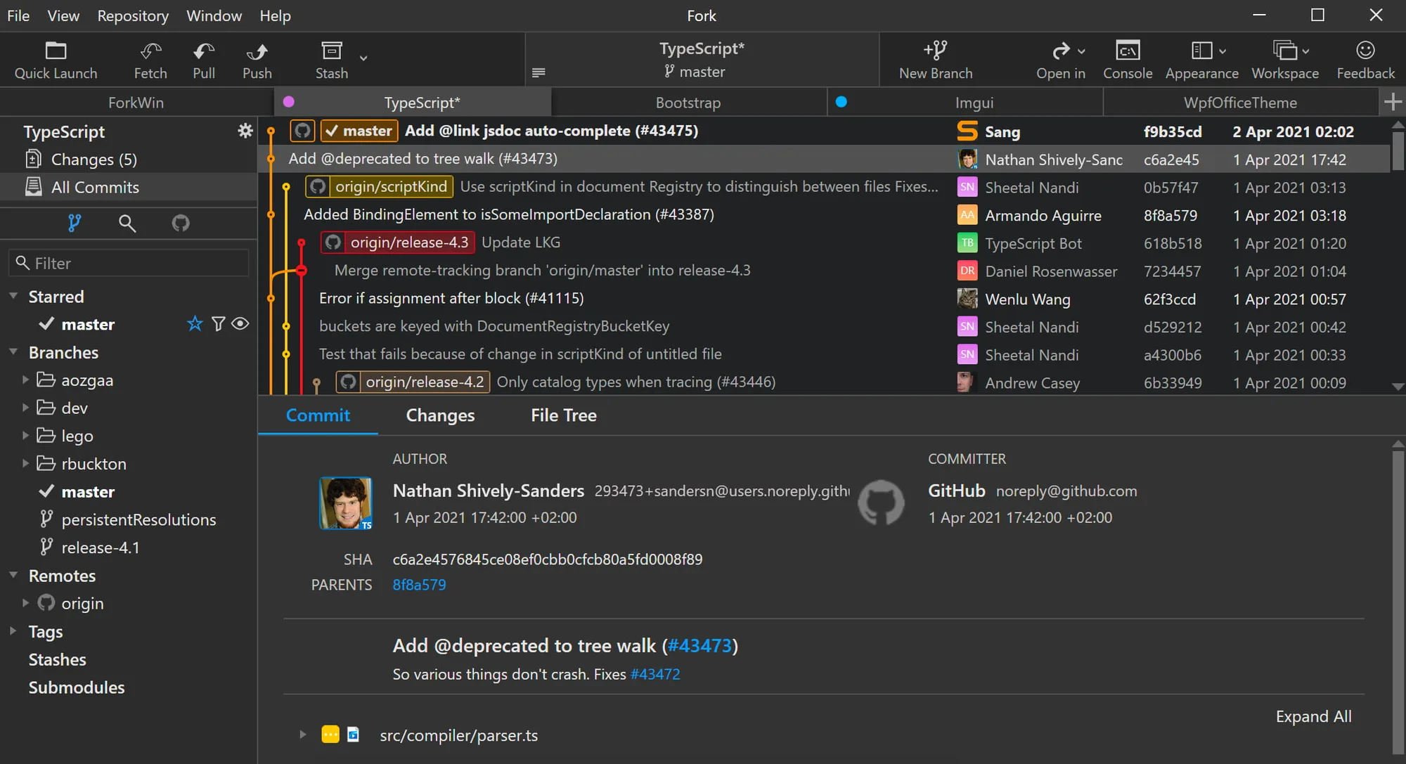Fork: Git client for Mac with visual interactive rebase, a merge conflict resolver, image diffs and blame