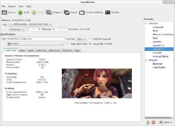 HandBrake: Free open-source video transcoder that converts nearly any video into modern, widely supported formats