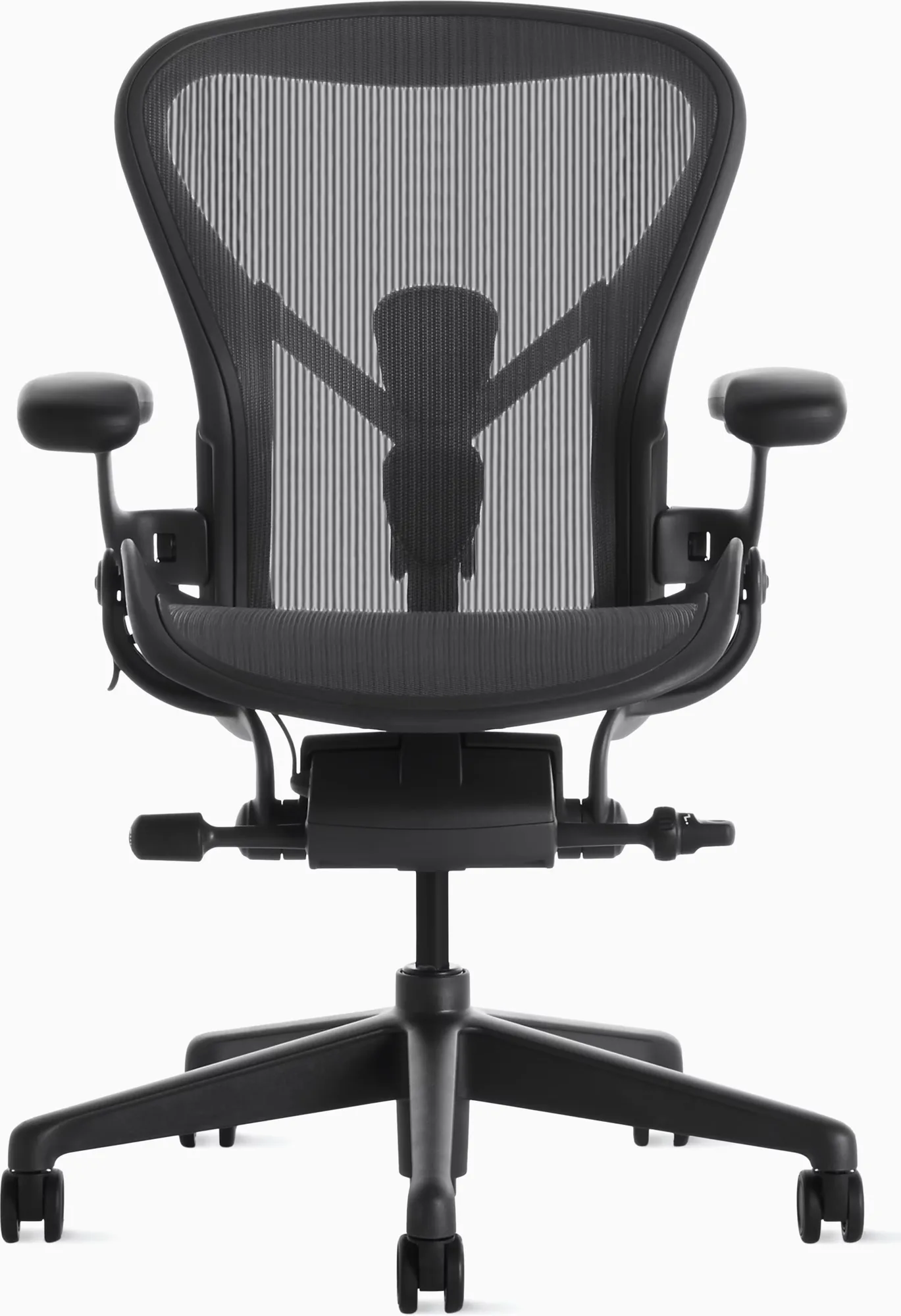 Herman Miller Aeron Chair: Ergonomic mesh office chair with PostureFit SL back support, offered in three sizes (3 of 8)