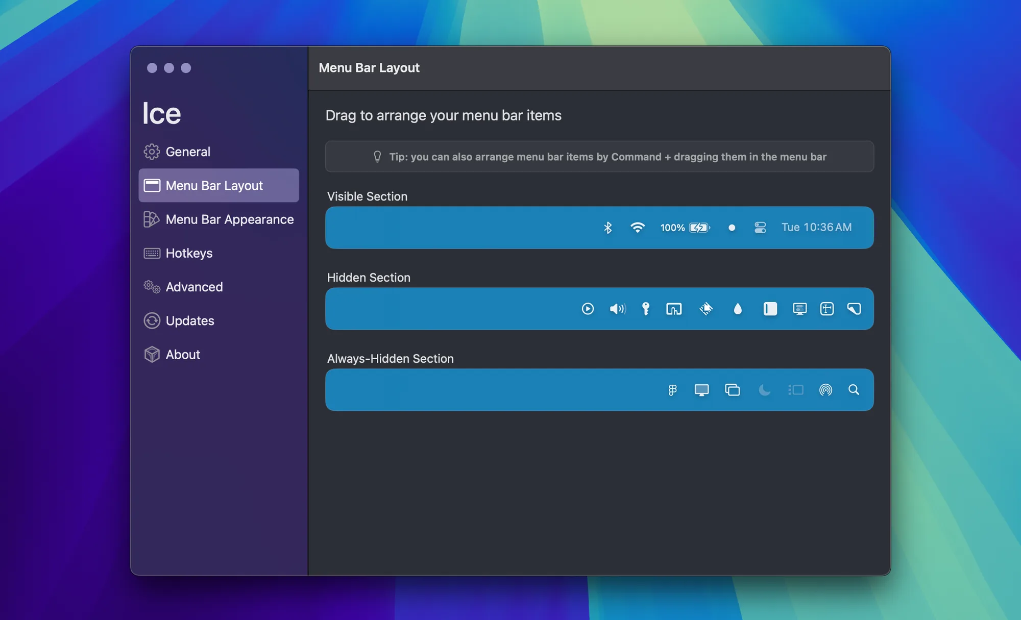 Ice: Menu bar manager that hides, rearranges and searches the items in your Mac's menu bar (2 of 2)