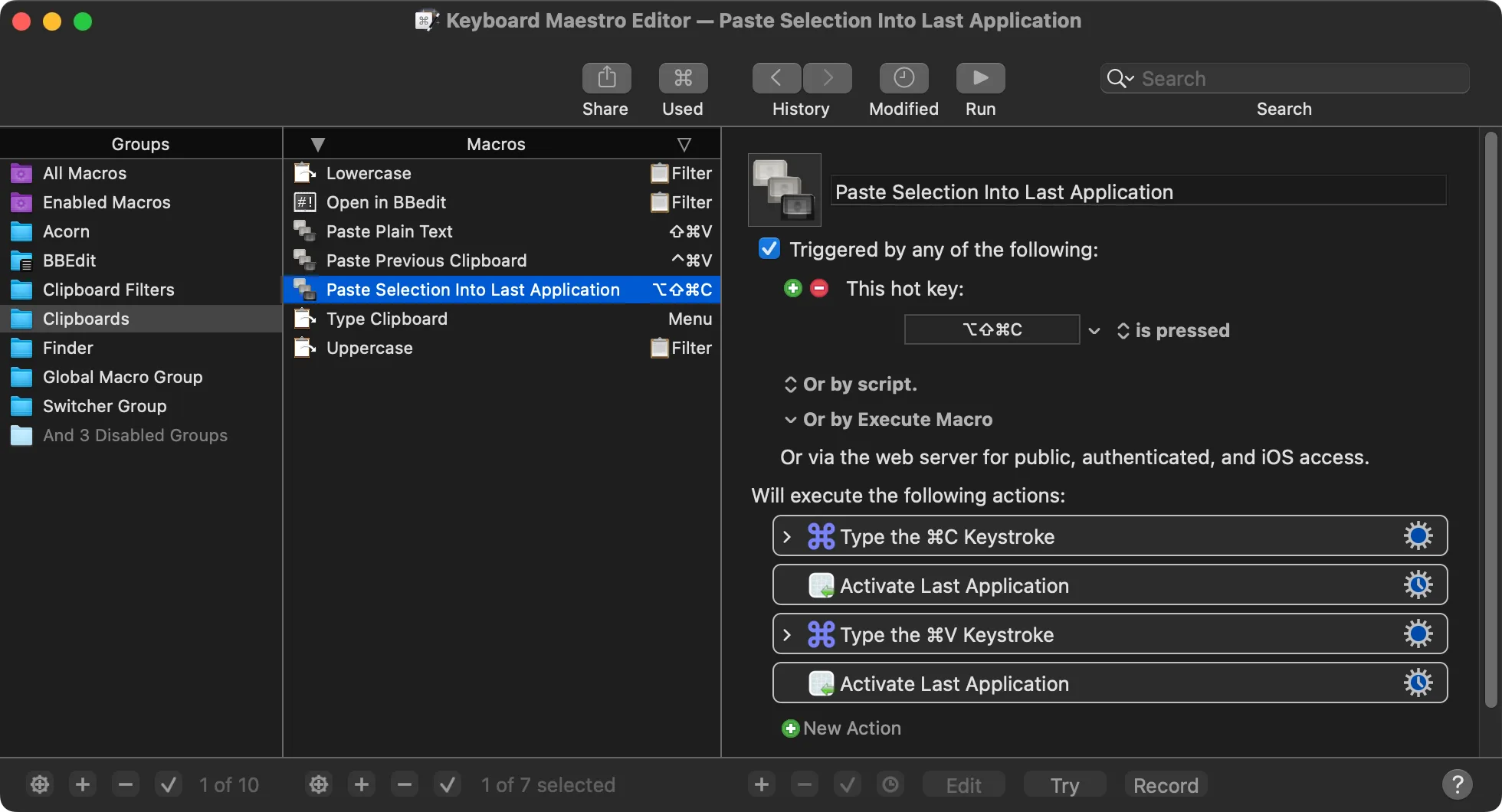 Keyboard Maestro: Macro-based automation for launching apps, typing text, arranging windows and filling web forms (4 of 4)