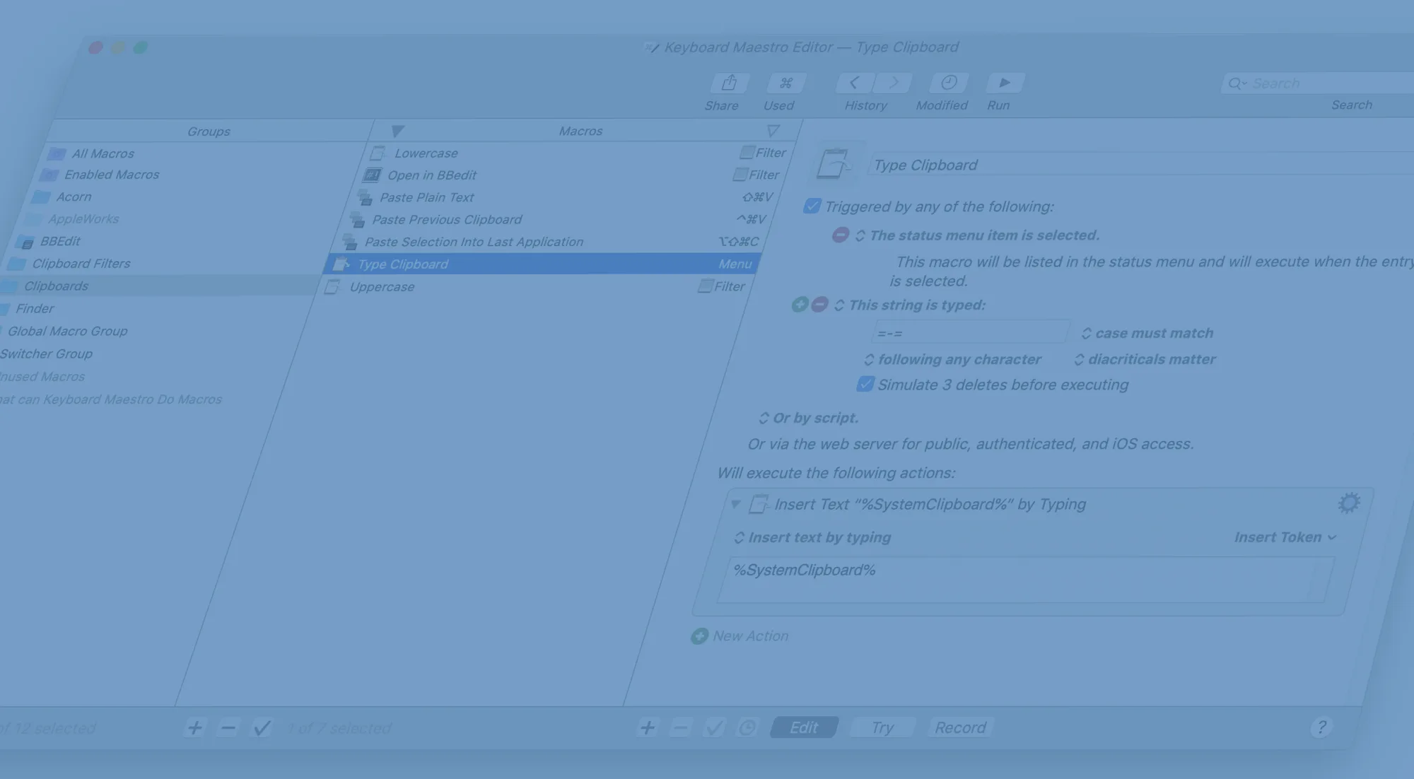 Keyboard Maestro: Macro-based automation for launching apps, typing text, arranging windows and filling web forms (2 of 4)