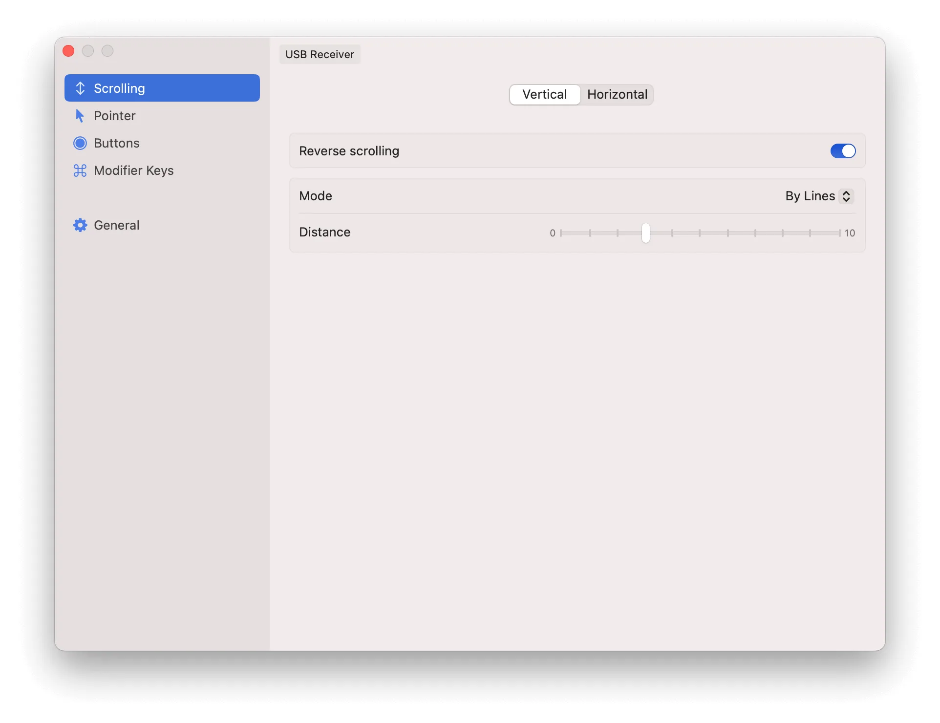 LinearMouse: Mouse and trackpad utility for per-device scrolling direction, acceleration and button remapping (3 of 5)