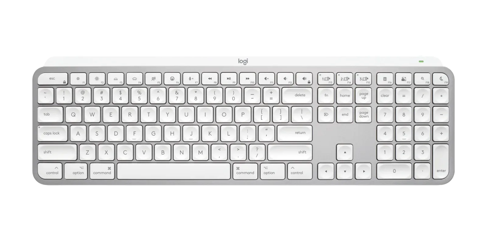 Logitech MX Keys S for Mac: Wireless backlit keyboard with a Mac key layout, Smart Actions, and switching between 3 Apple devices (2 of 8)