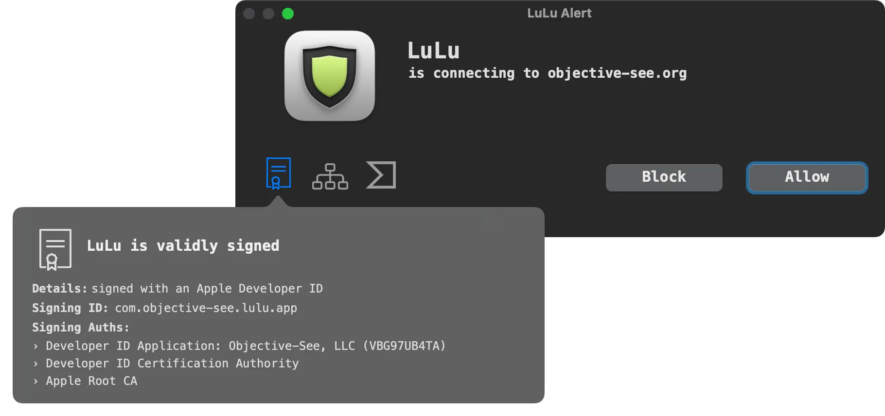 LuLu: Free, open-source firewall that blocks unknown outgoing connections and asks before new apps go online (2 of 5)
