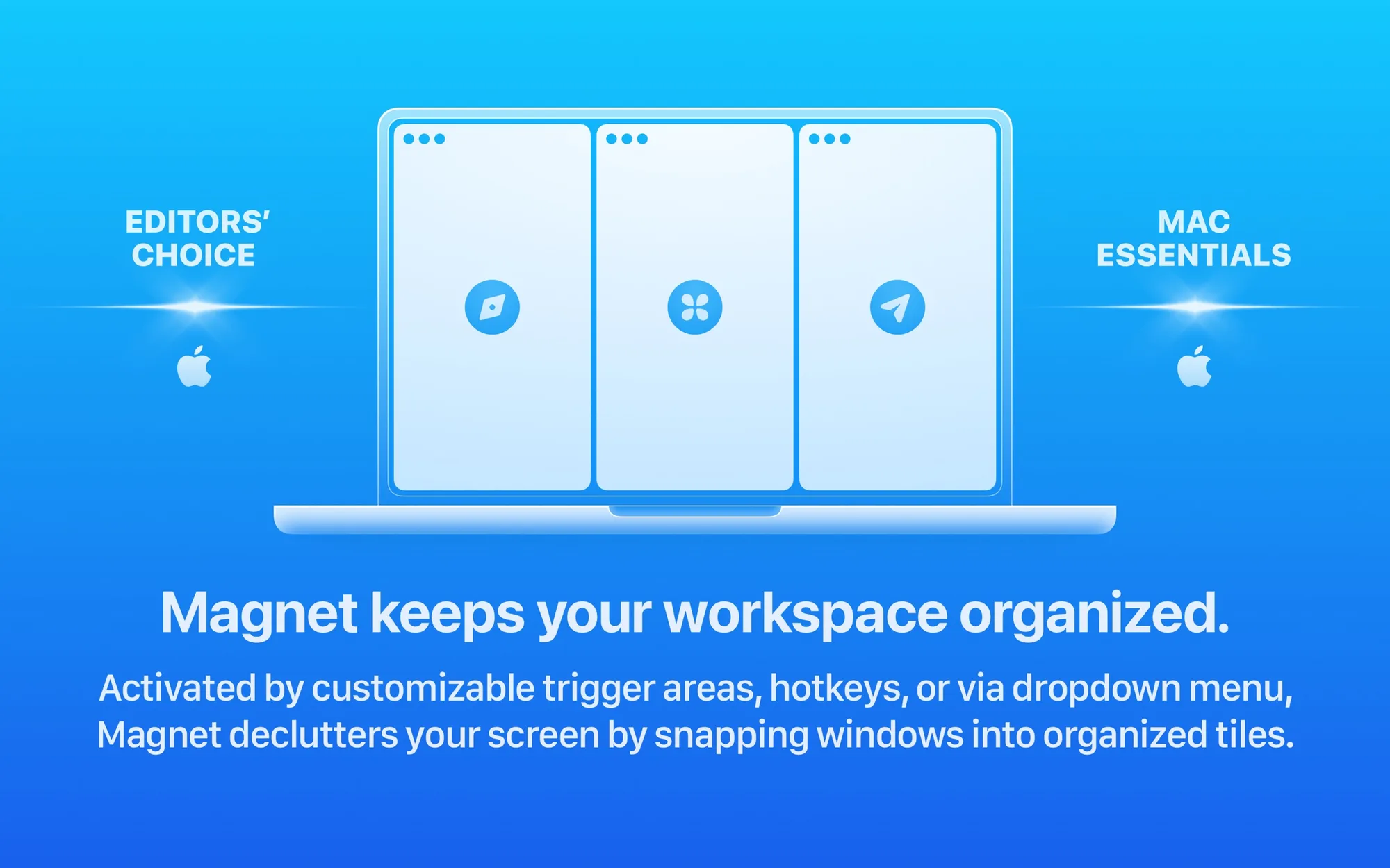 Magnet: Window manager that snaps windows into halves, thirds and quarters by dragging or shortcut