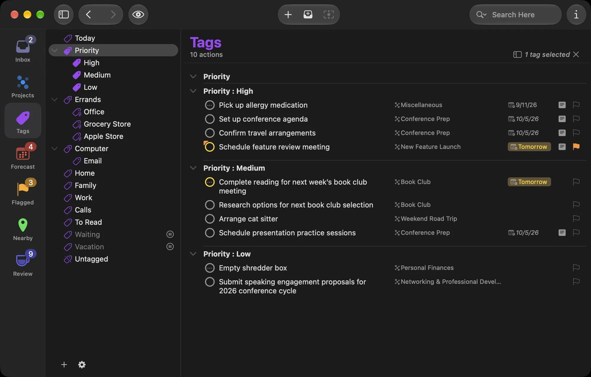 OmniFocus: Task manager with projects, tags, Forecast and weekly reviews across Mac, iPhone, iPad and Watch (4 of 7)