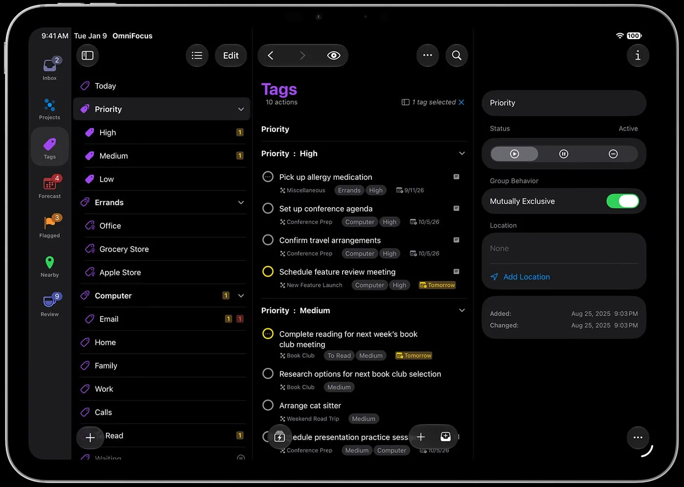 OmniFocus: Task manager with projects, tags, Forecast and weekly reviews across Mac, iPhone, iPad and Watch (7 of 7)