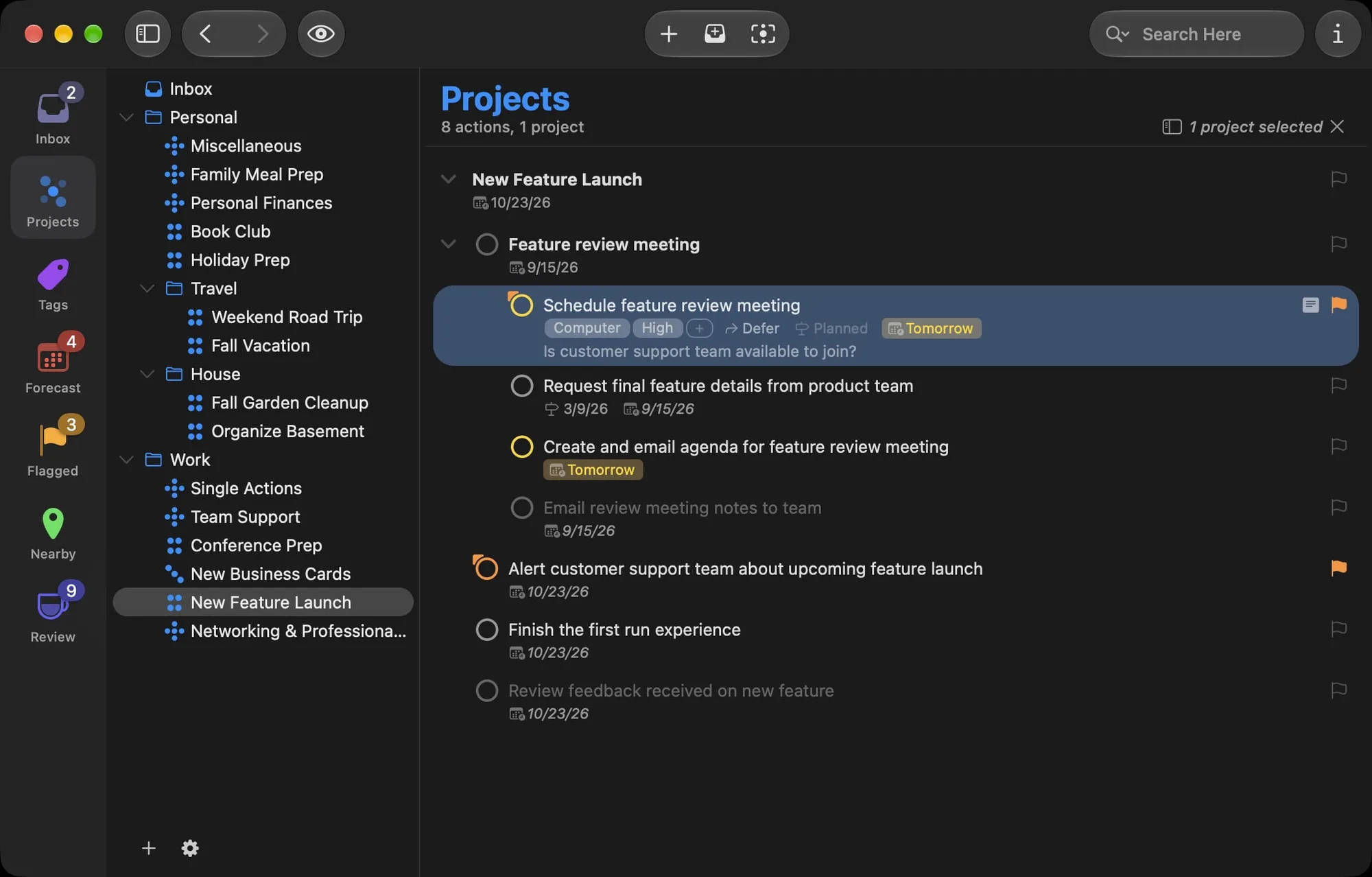 OmniFocus: Task manager with projects, tags, Forecast and weekly reviews across Mac, iPhone, iPad and Watch (2 of 7)