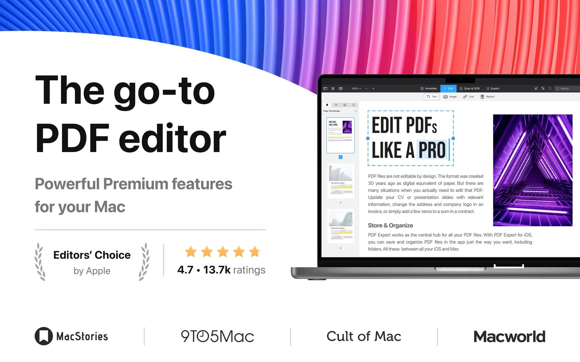 PDF Expert: PDF editor for editing text, signing, converting to Office formats, OCR and annotation
