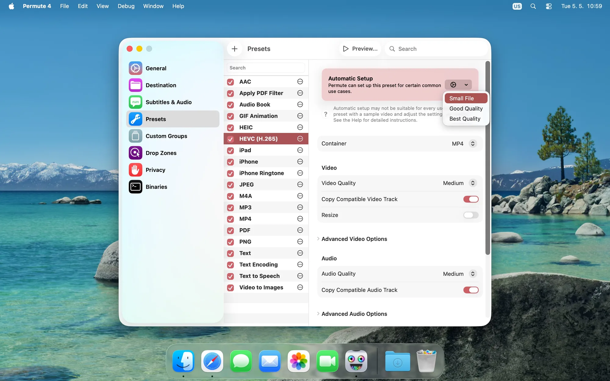 Permute: Drag-and-drop converter for video, audio, images and PDFs, with trimming, merging and transcription (8 of 8)