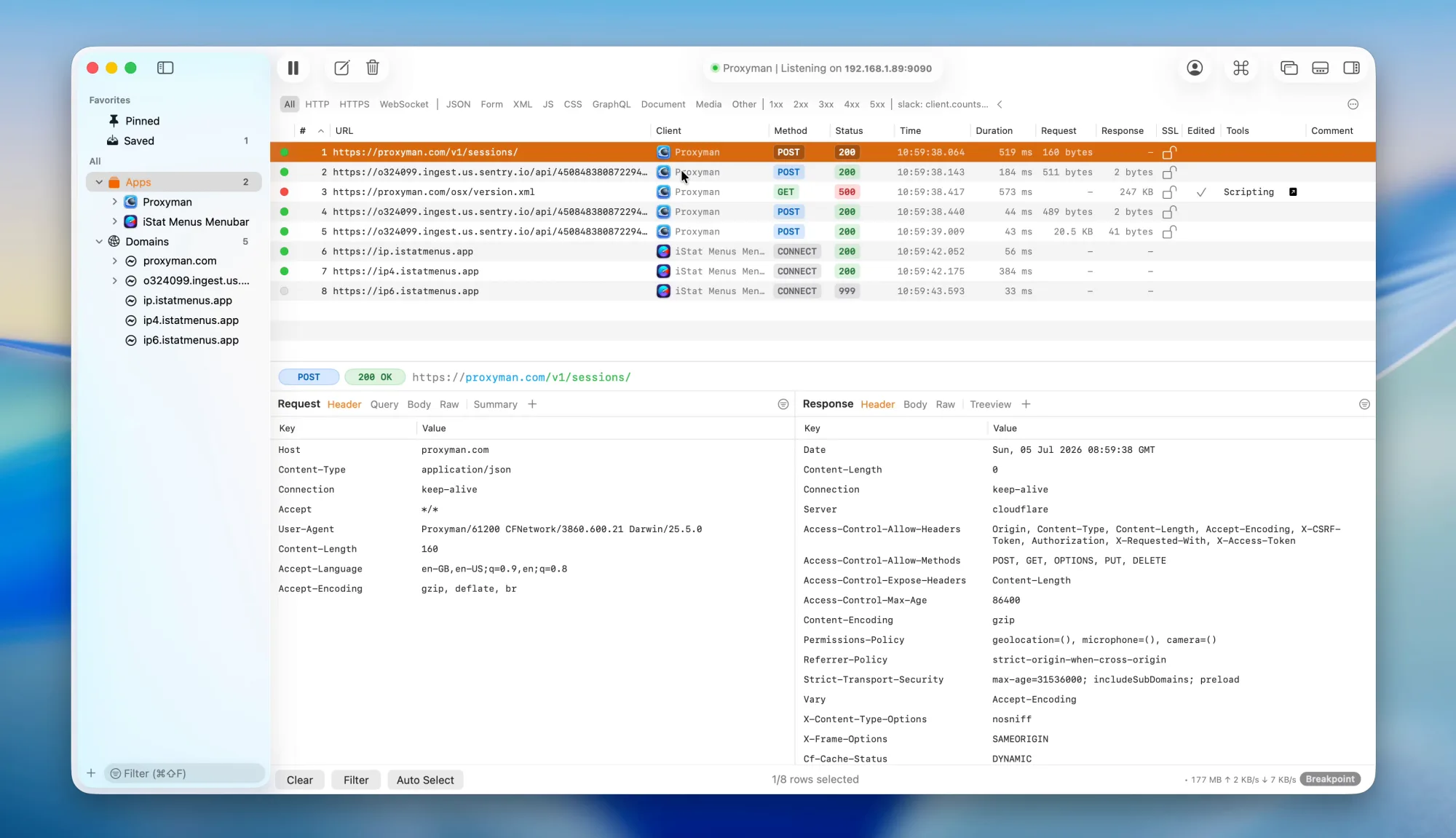 Proxyman: Native HTTP(S) debugging proxy for capturing, inspecting and mocking network traffic (3 of 6)
