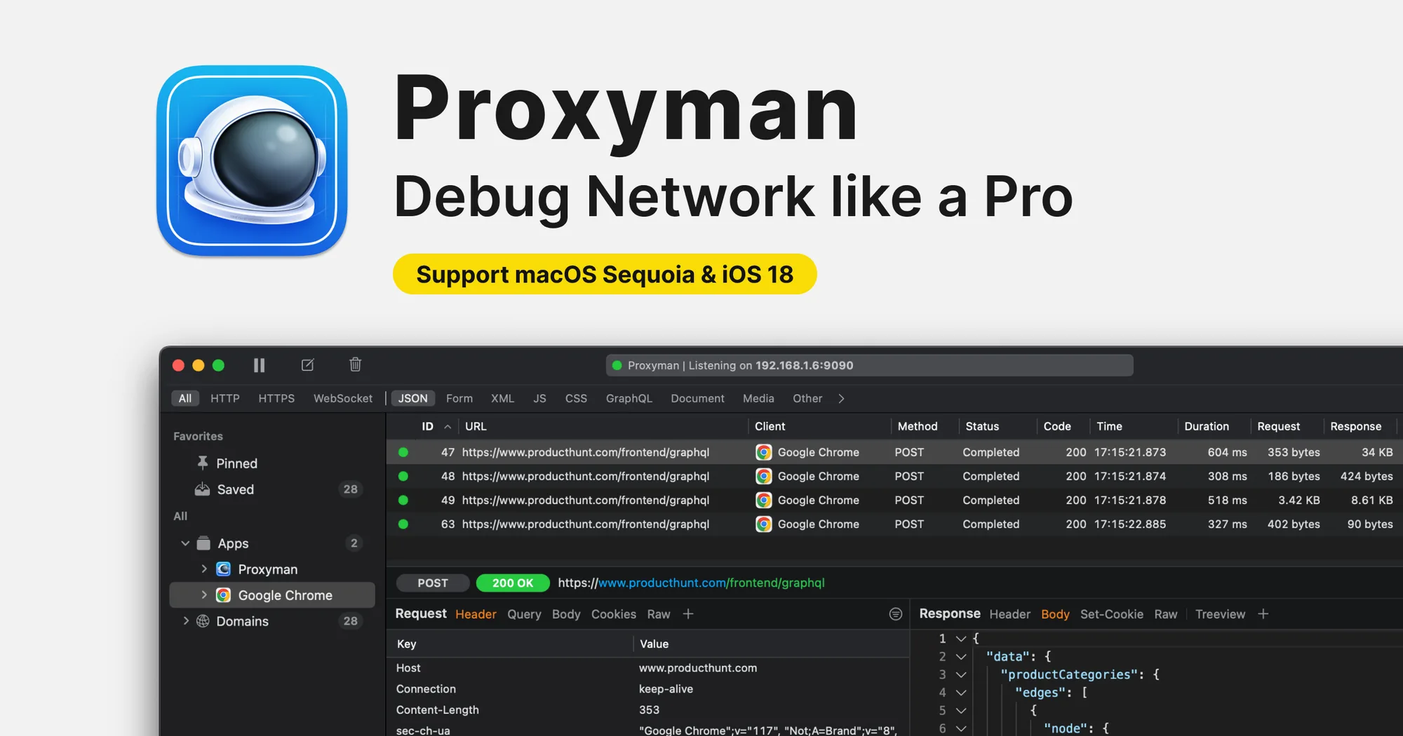 Proxyman: Native HTTP(S) debugging proxy for capturing, inspecting and mocking network traffic (6 of 6)