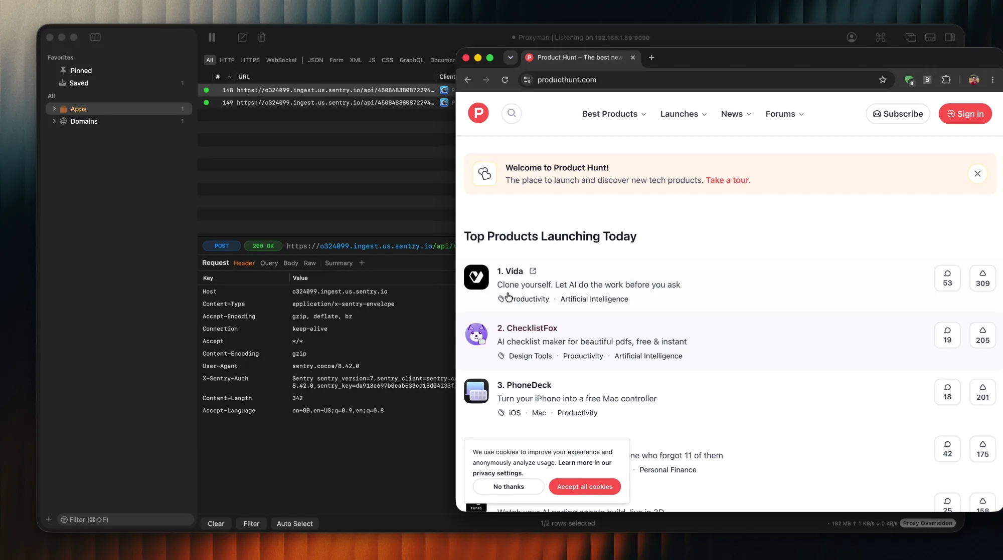 Proxyman: Native HTTP(S) debugging proxy for capturing, inspecting and mocking network traffic (2 of 6)