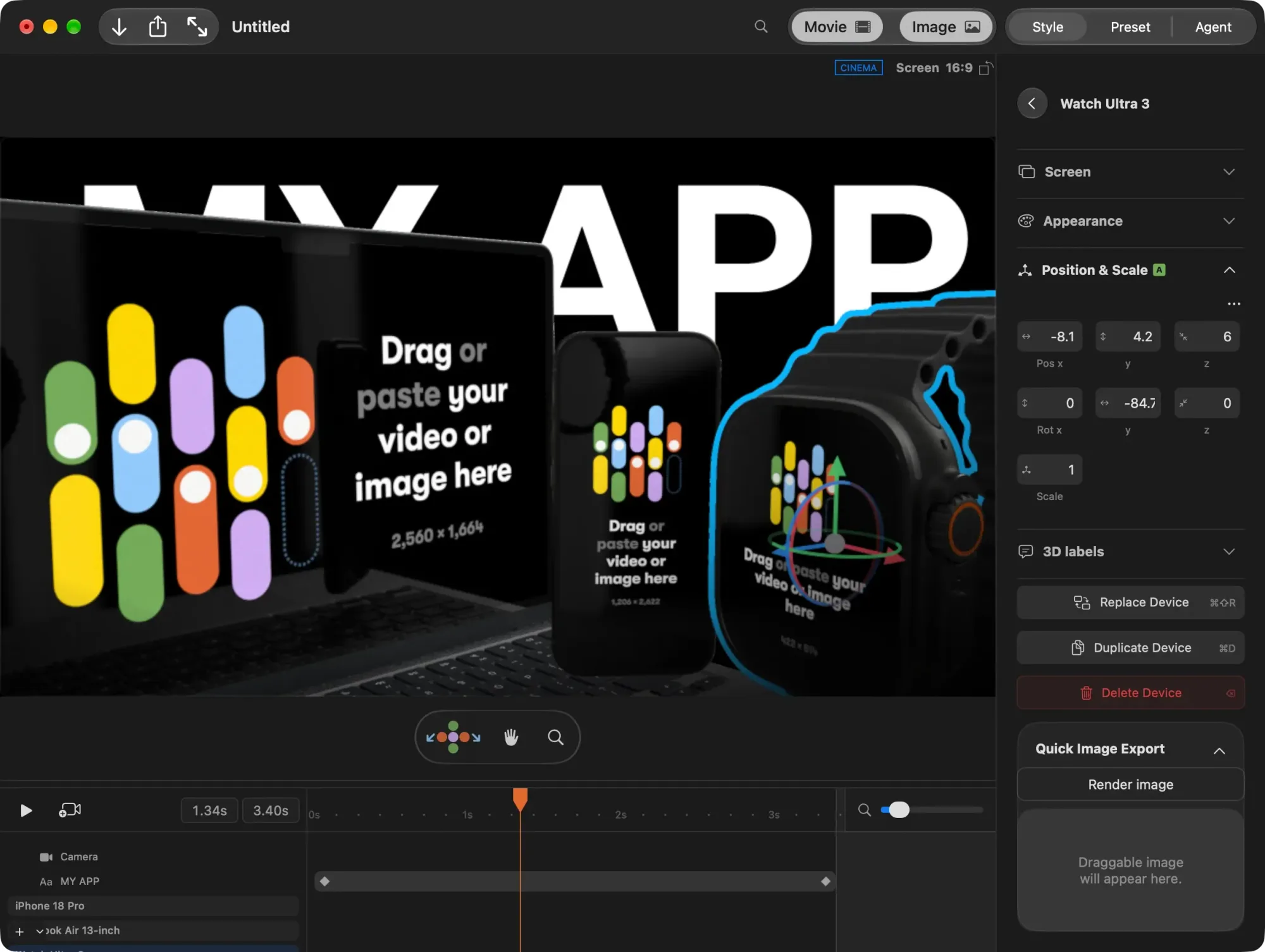 Rotato: 3D device mockup maker that turns app and web designs into rendered images and animated videos (4 of 8)
