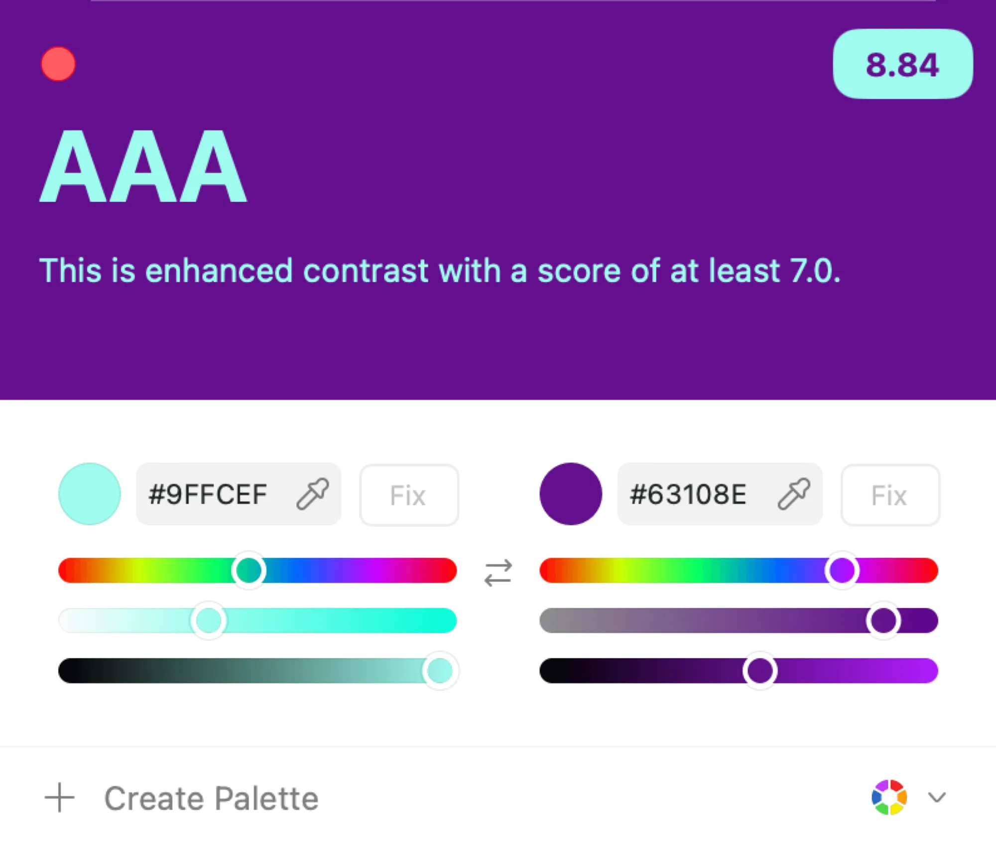 Sip: Menu bar color picker with palettes, contrast checking and team sharing (3 of 3)