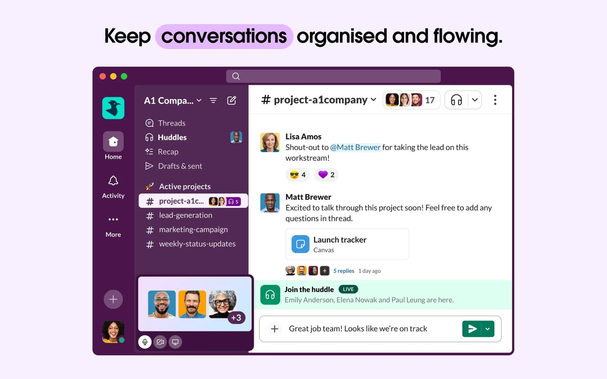 Slack: Team chat with channels, huddles, app integrations and AI summaries for work (2 of 8)