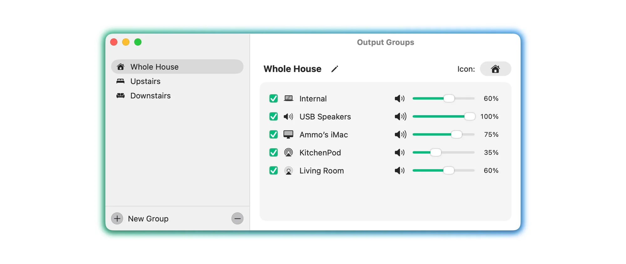 SoundSource: Menu bar audio control with per-app volume, output routing, EQ and AirPlay streaming (4 of 5)