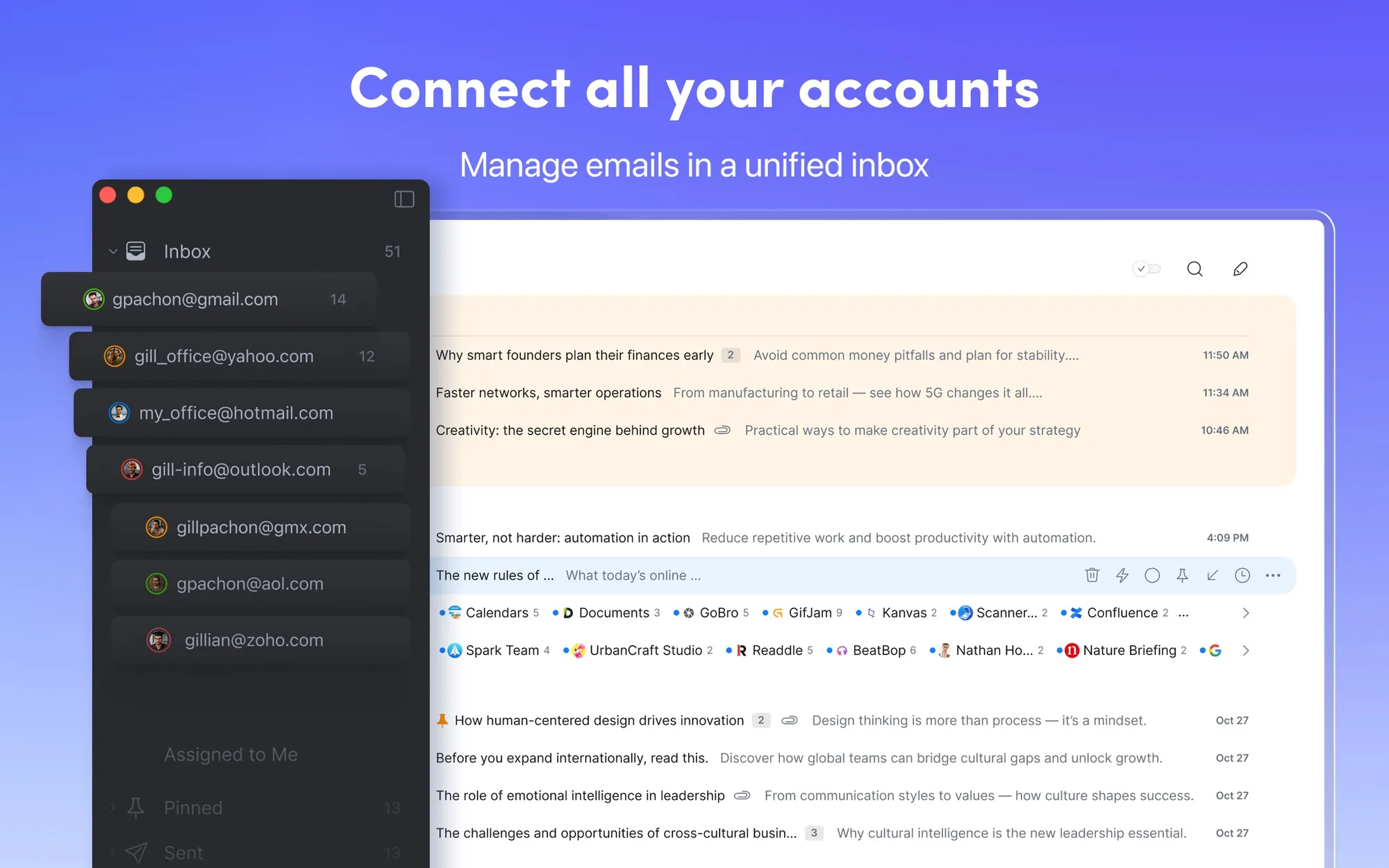 Spark Mail: Email app with a Smart Inbox, all your accounts in one place, AI writing tools and shared team inboxes (2 of 5)