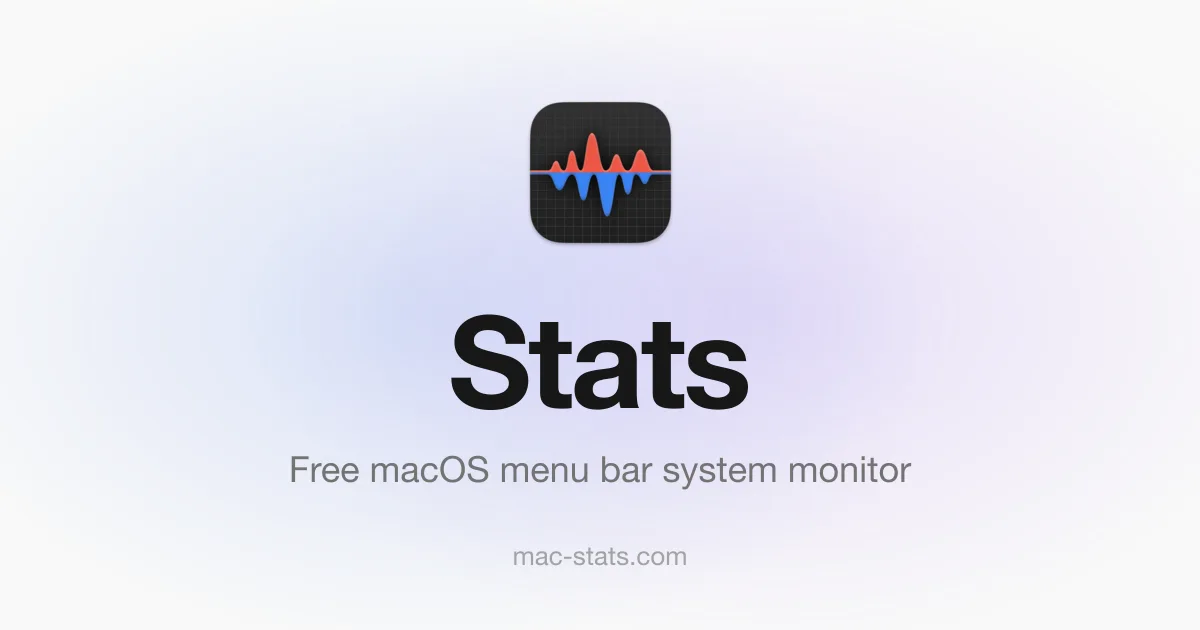 Stats: Free menu bar system monitor for CPU, GPU, memory, disk, network, sensors and battery (2 of 2)