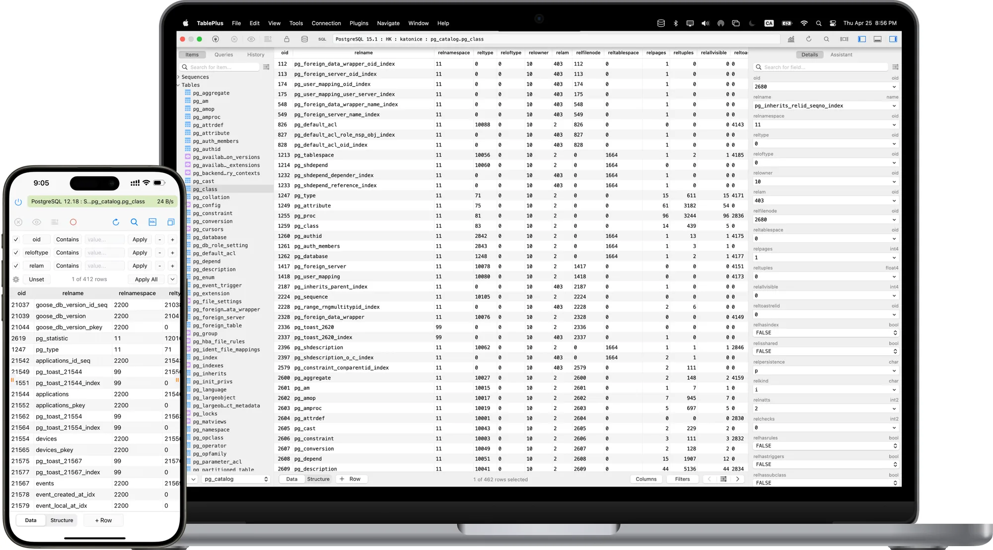 TablePlus: Native GUI for PostgreSQL, MySQL, SQLite, Redis and other databases, with inline editing