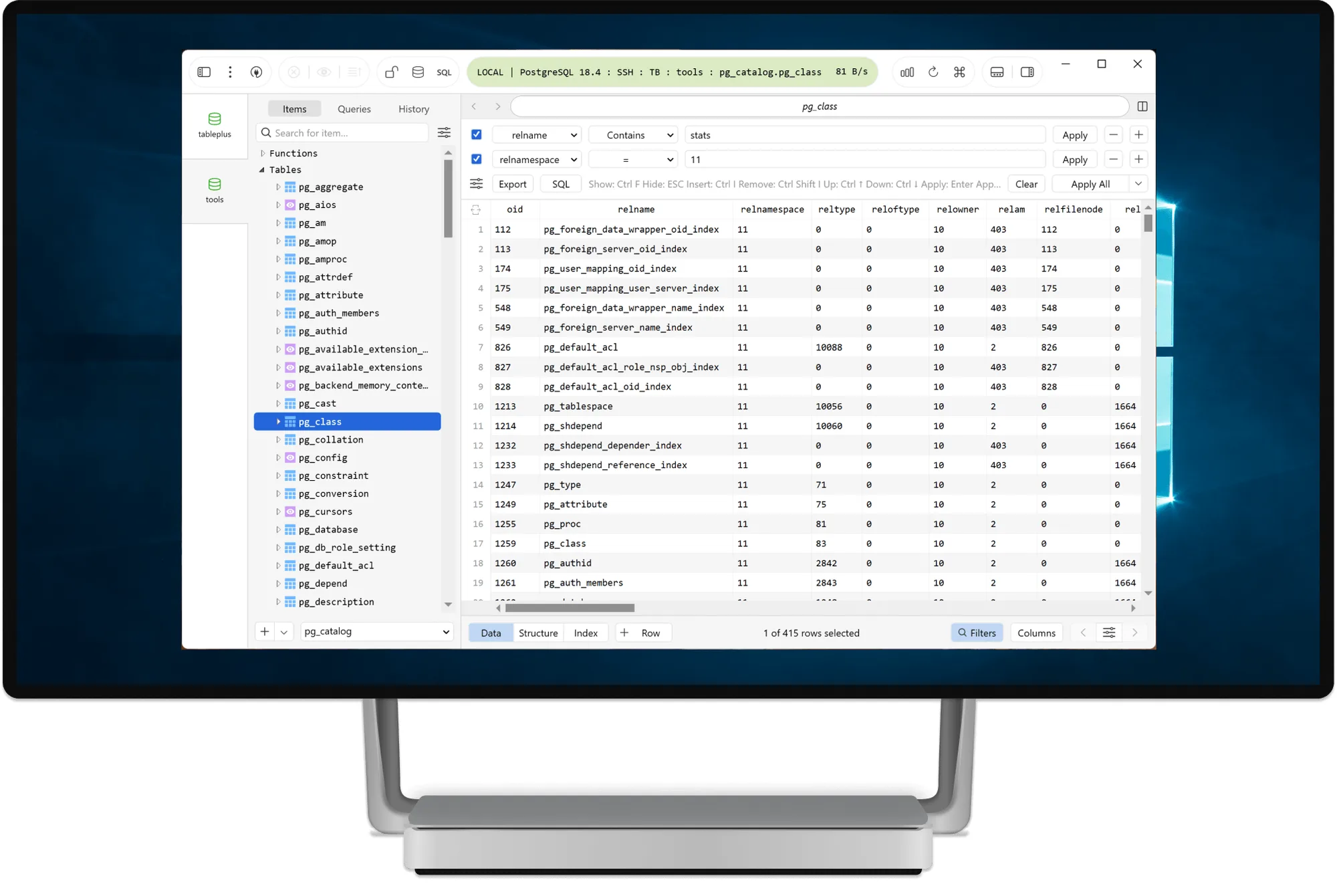 TablePlus: Native GUI for PostgreSQL, MySQL, SQLite, Redis and other databases, with inline editing (3 of 7)